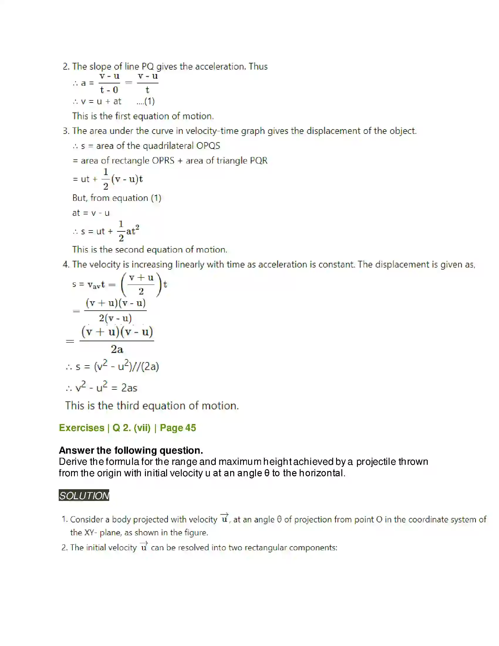 Maharashtra Board Class 11th Physics Motion in a Plane Solution 6