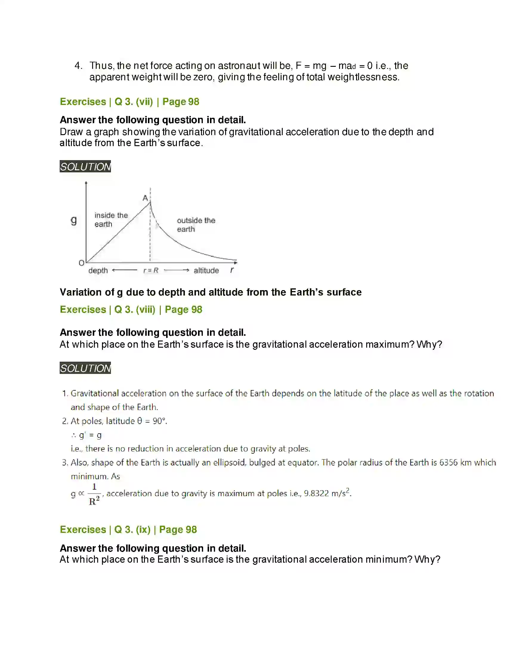 Maharashtra Board Class 11th Physics Gravitation Solution 11