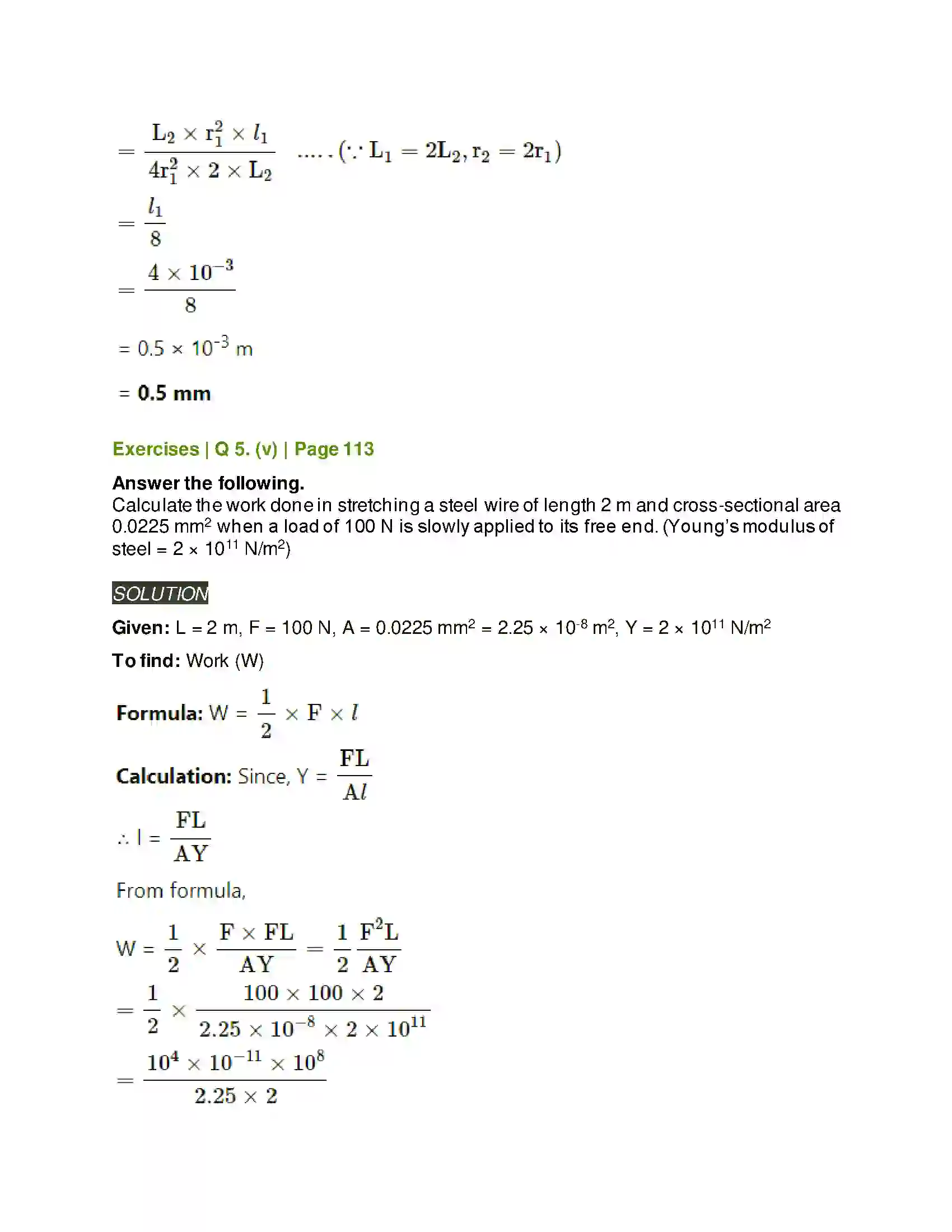 Maharashtra Board Class 11th Physics Mechanical Properties of Solids Solution 15