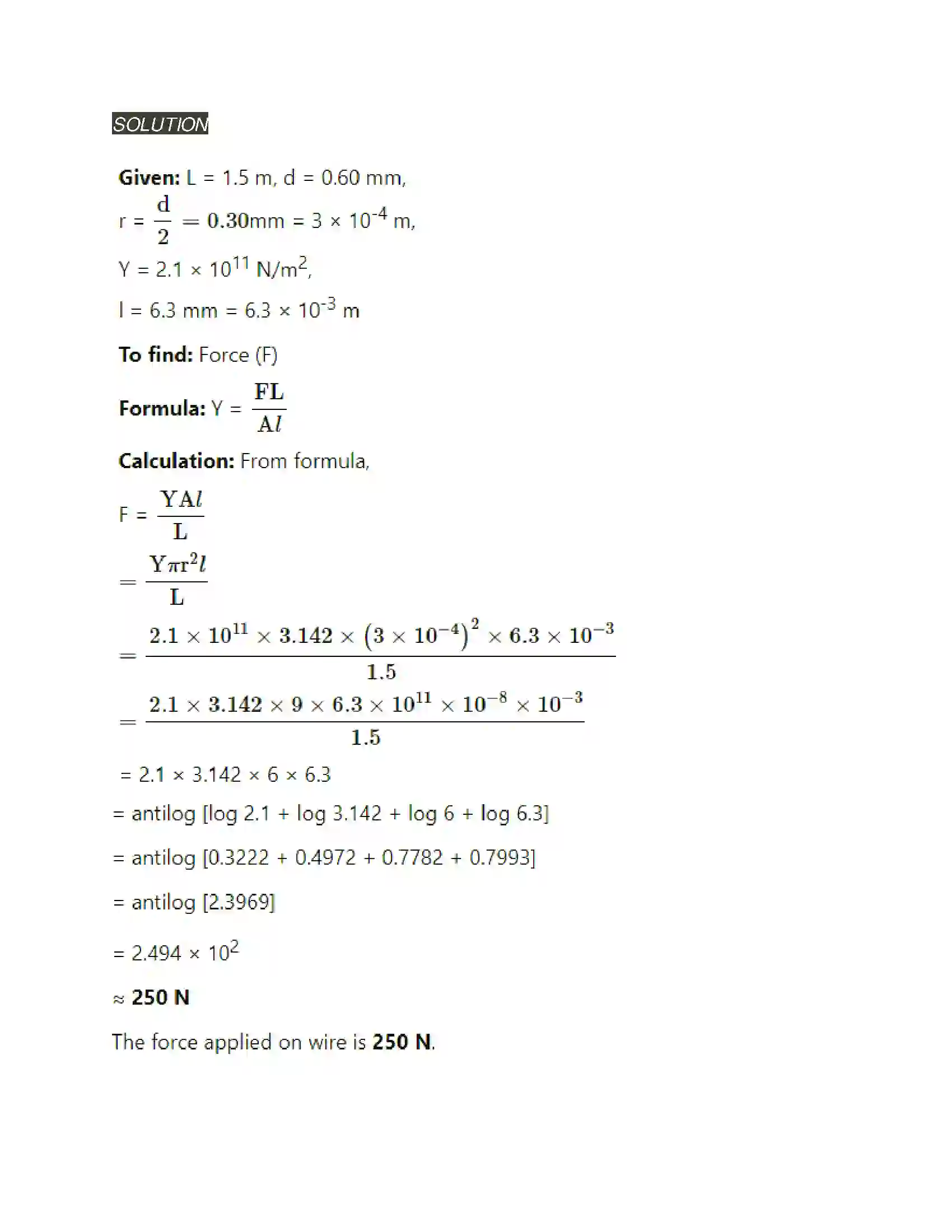 Maharashtra Board Class 11th Physics Mechanical Properties of Solids Solution 17
