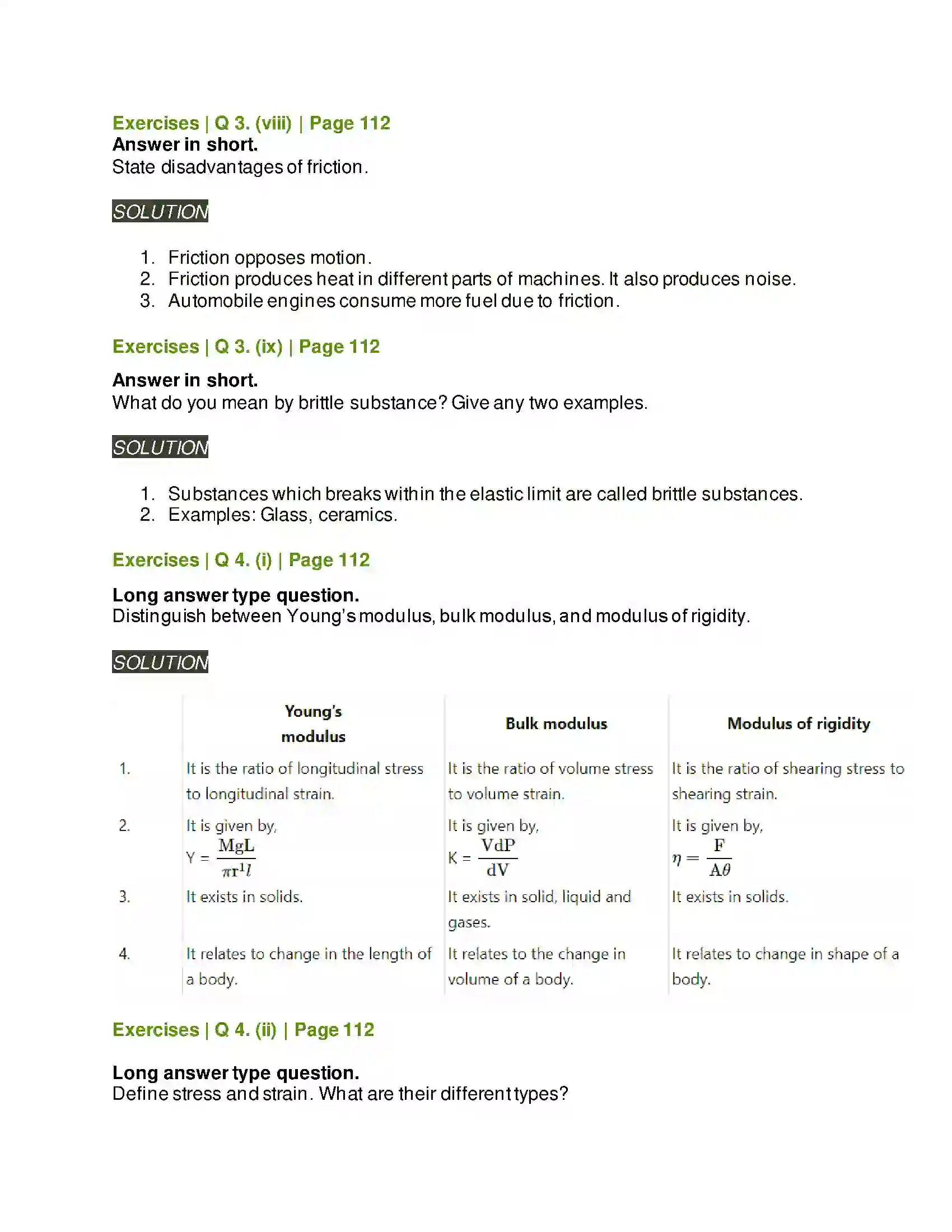 Maharashtra Board Class 11th Physics Mechanical Properties of Solids Solution 8