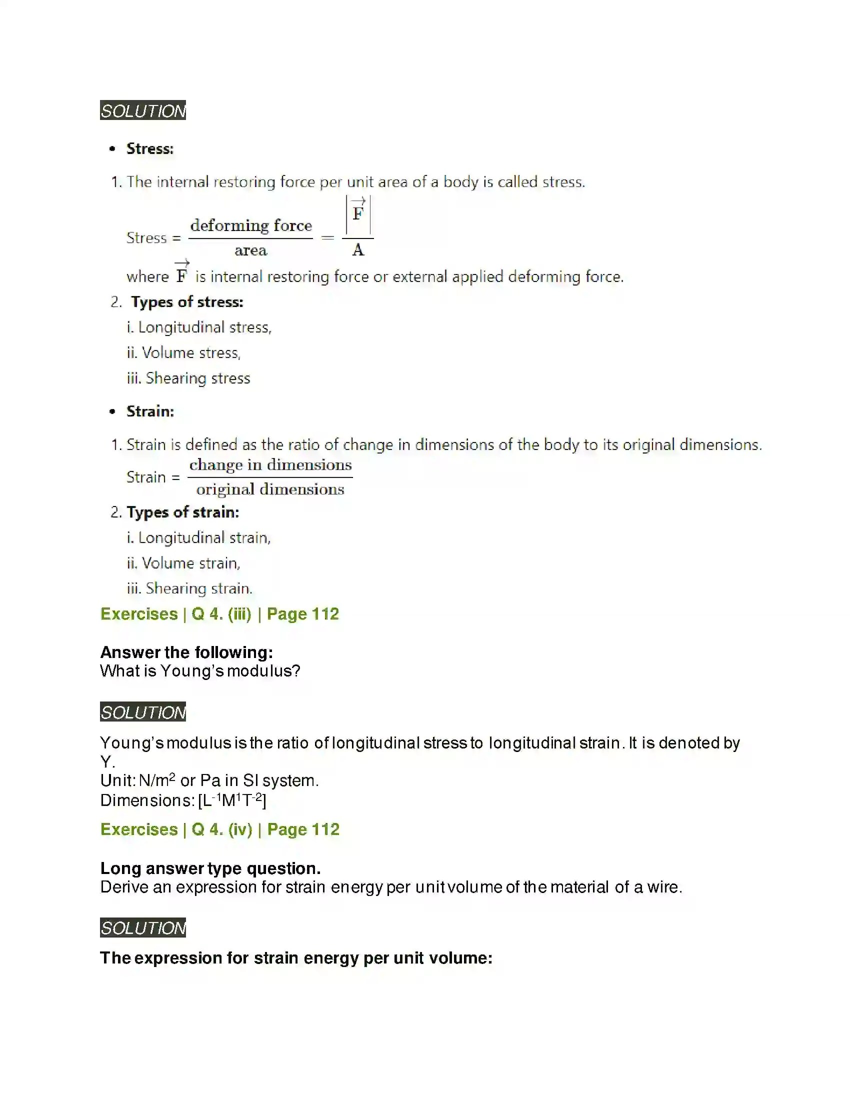 Maharashtra Board Class 11th Physics Mechanical Properties of Solids Solution 9