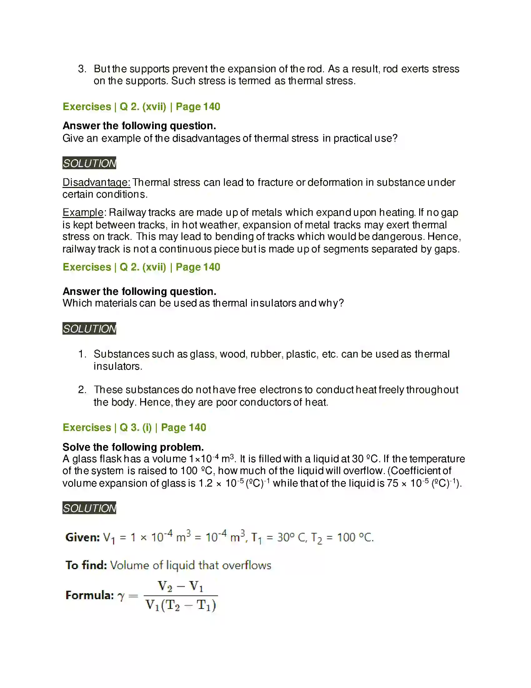 Maharashtra Board Class 11th Physics Thermal Properties of Matter Solution 12