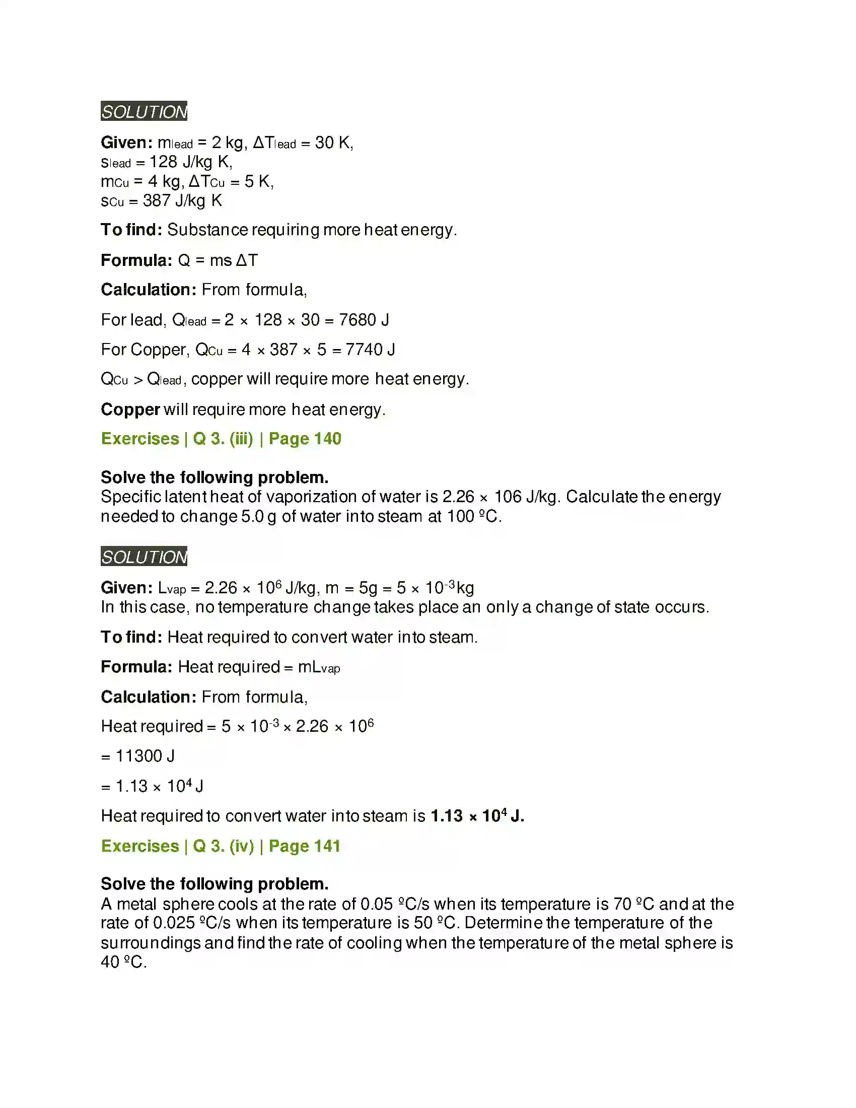 Maharashtra Board Class 11th Physics Thermal Properties of Matter Solution 14