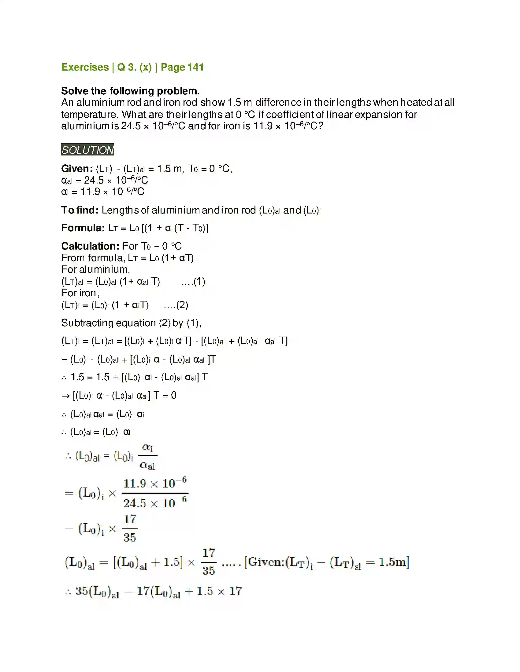 Maharashtra Board Class 11th Physics Thermal Properties of Matter Solution 19
