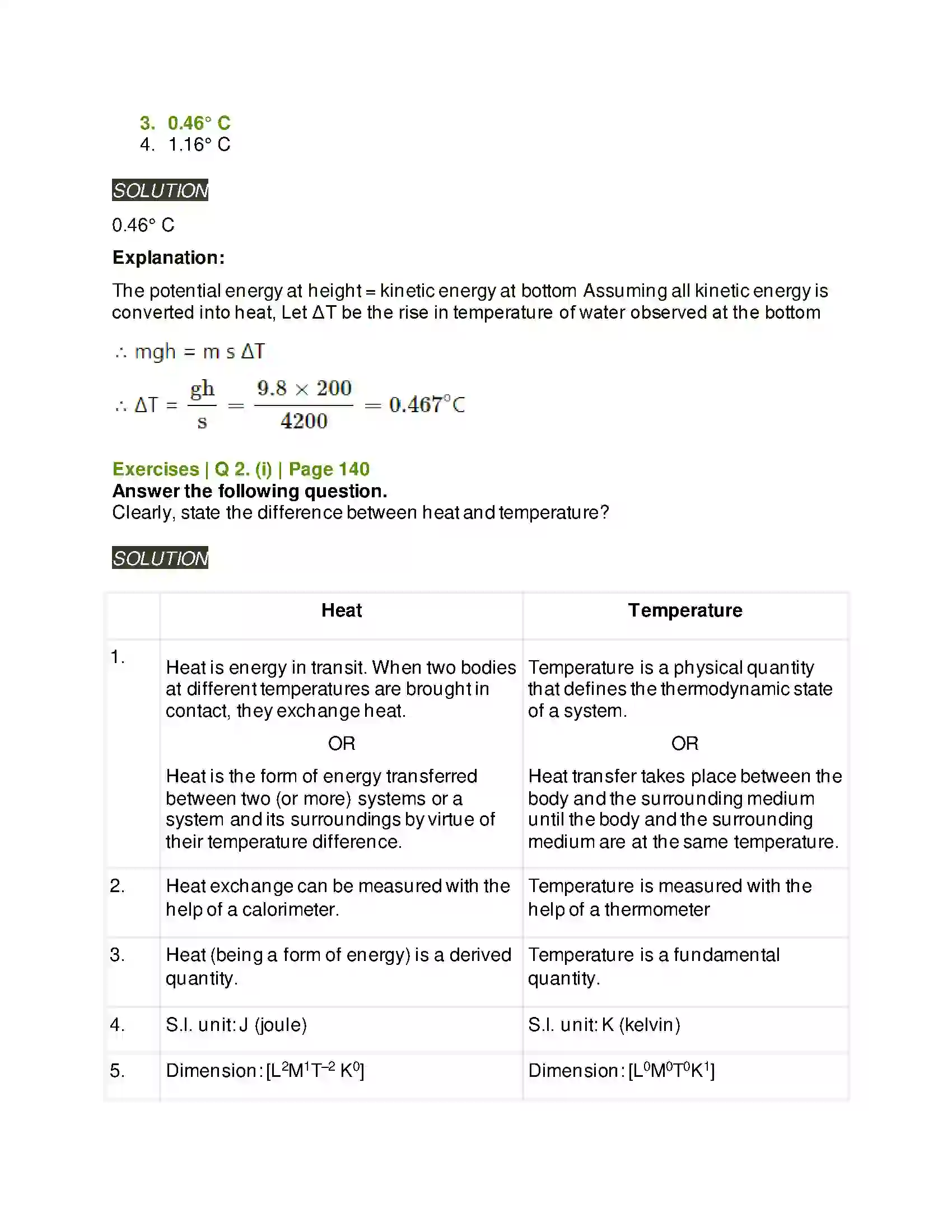 Maharashtra Board Class 11th Physics Thermal Properties of Matter Solution 3