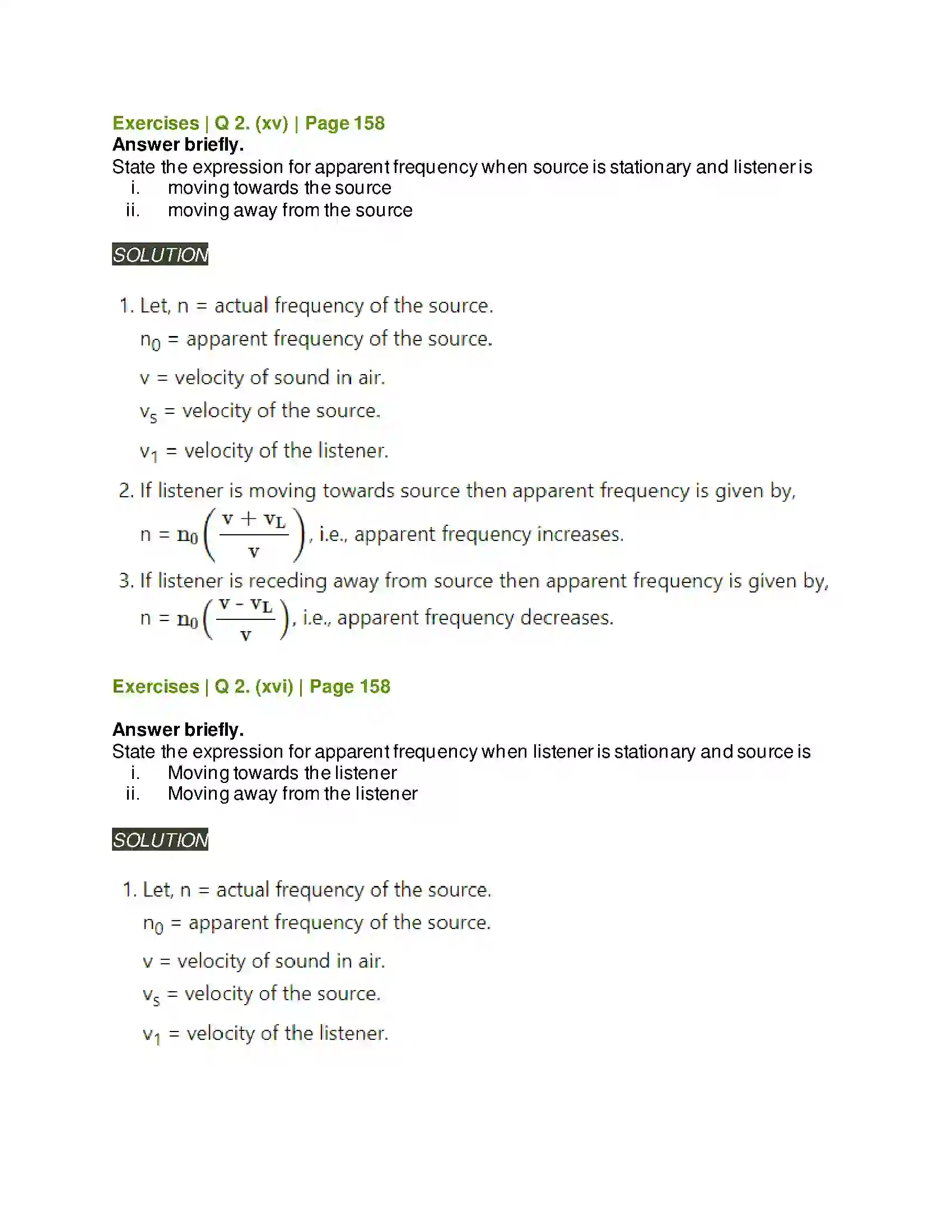 Maharashtra Board Class 11th Physics Sound Solution 10