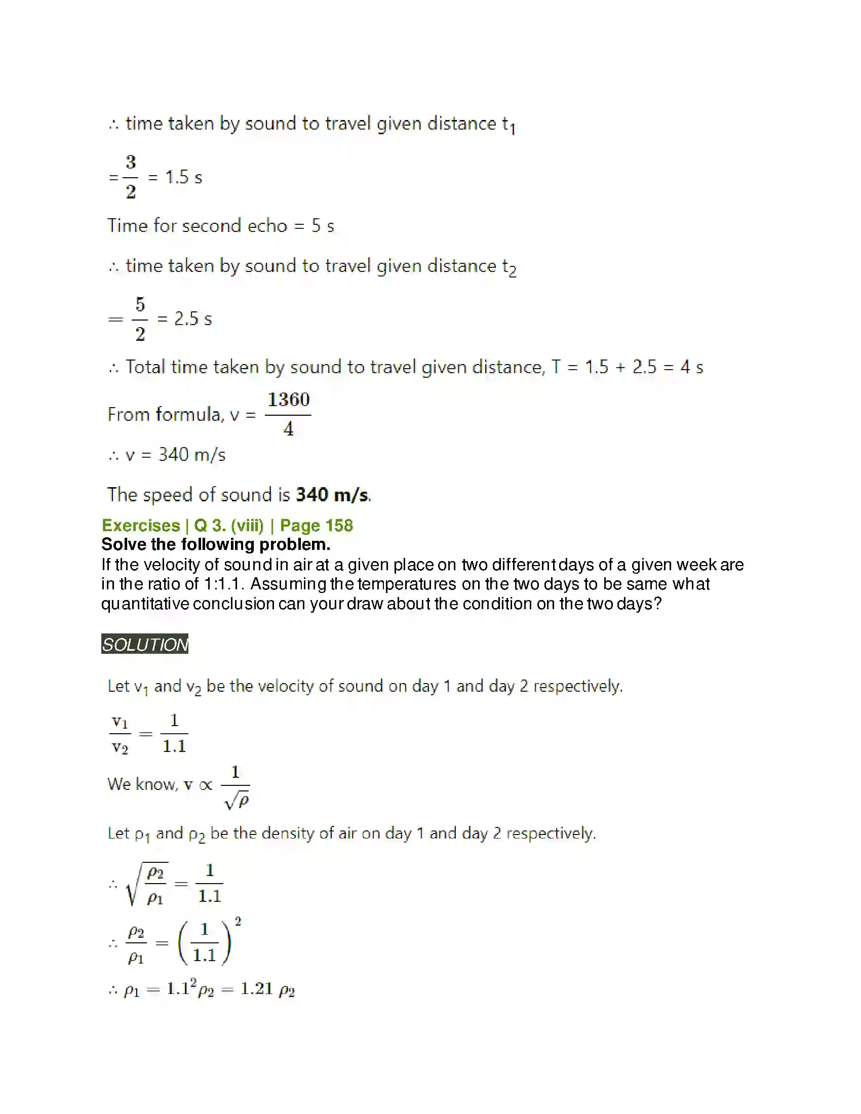 Maharashtra Board Class 11th Physics Sound Solution 18