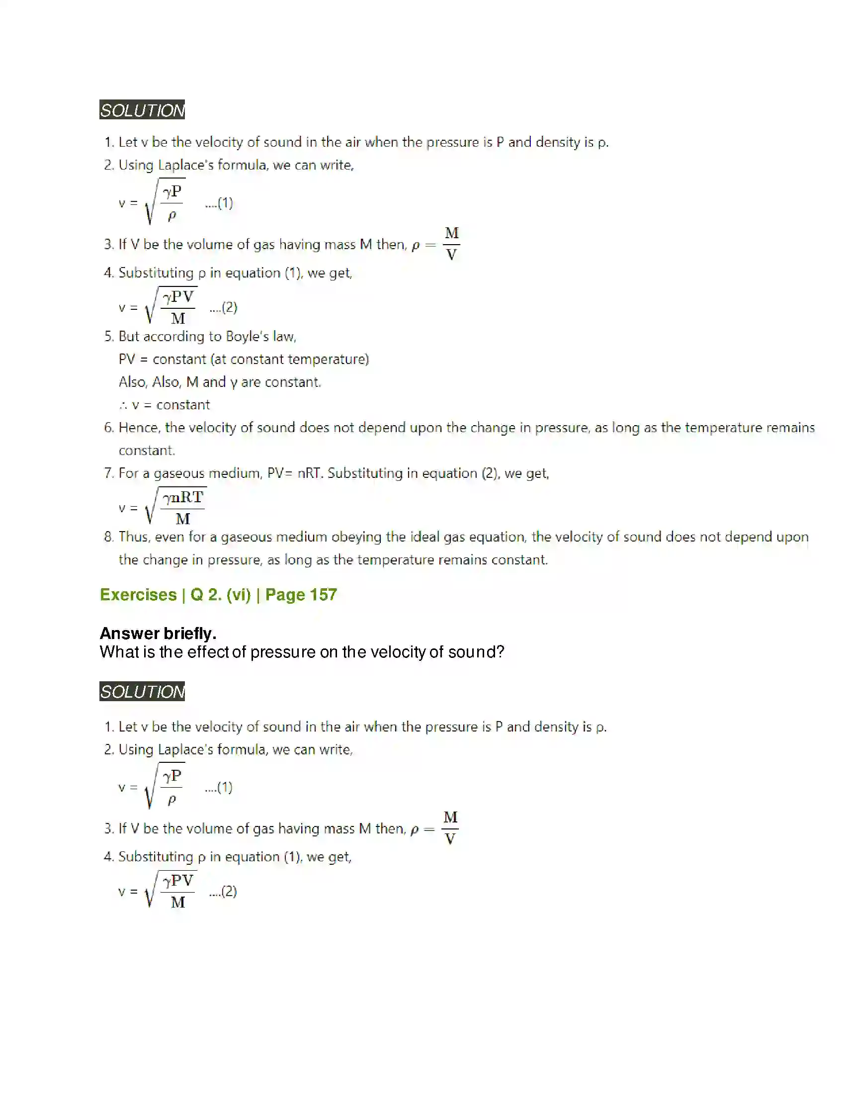 Maharashtra Board Class 11th Physics Sound Solution 4