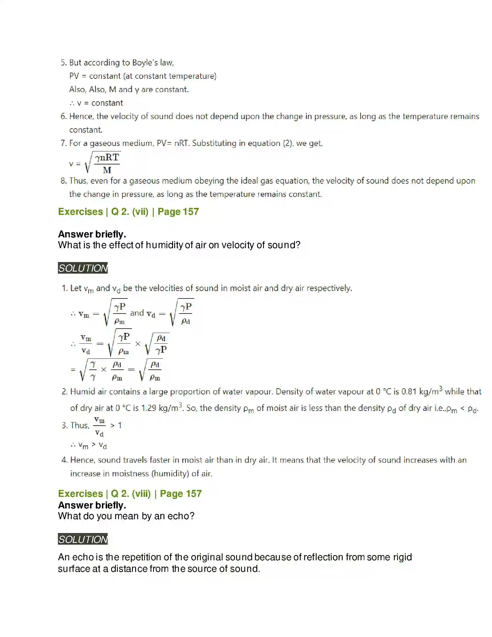 Maharashtra Board Class 11th Physics Sound Solution 5