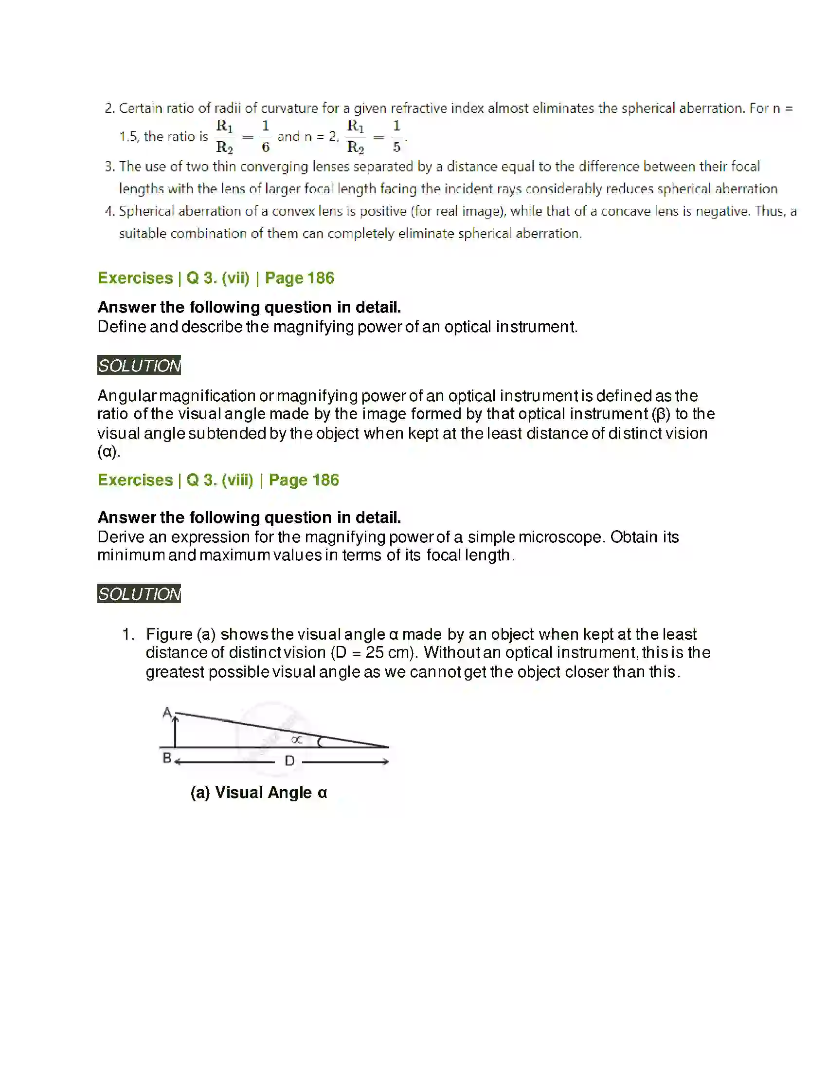 Maharashtra Board Class 11th Physics Optics Solution 25
