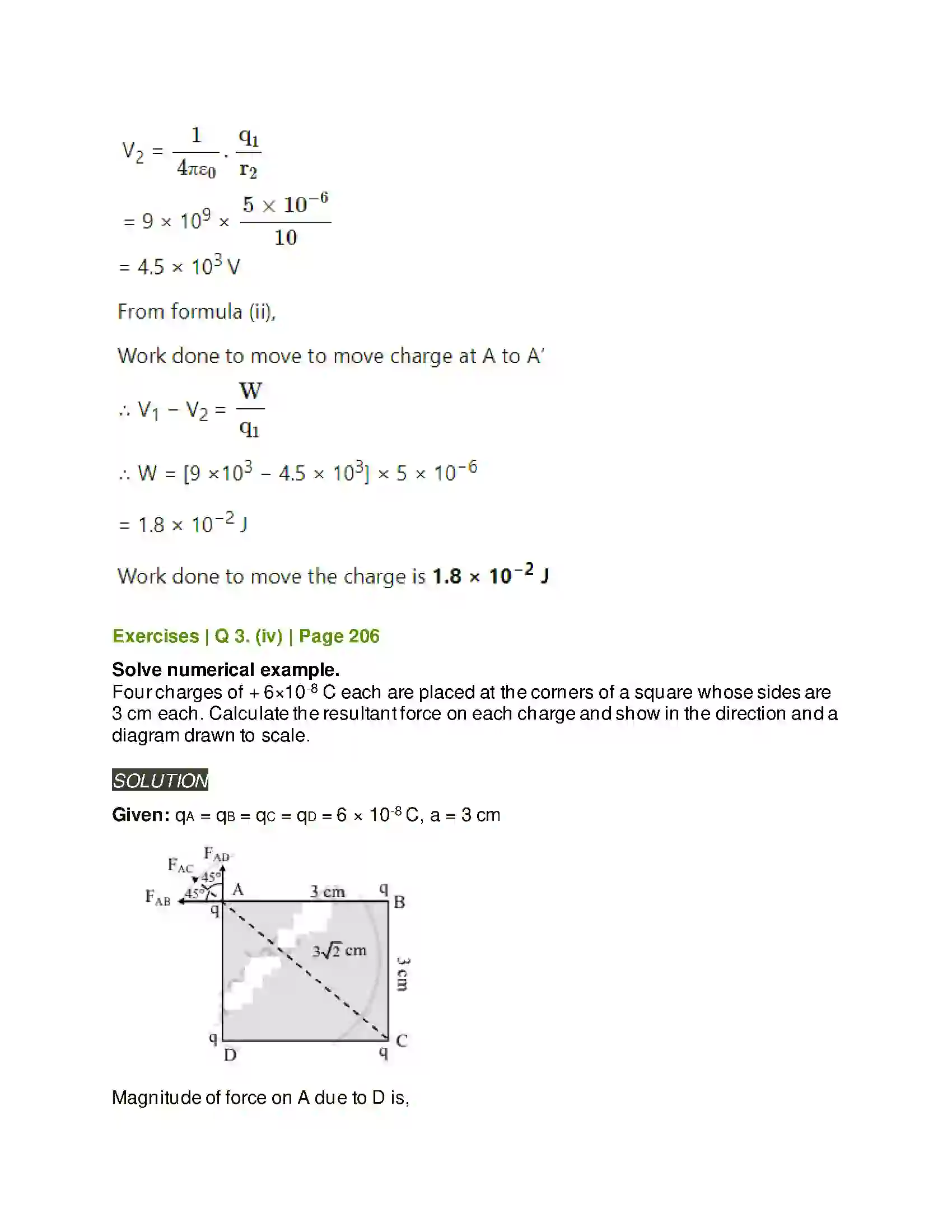 Maharashtra Board Class 11th Physics Electrostatics Solution 10