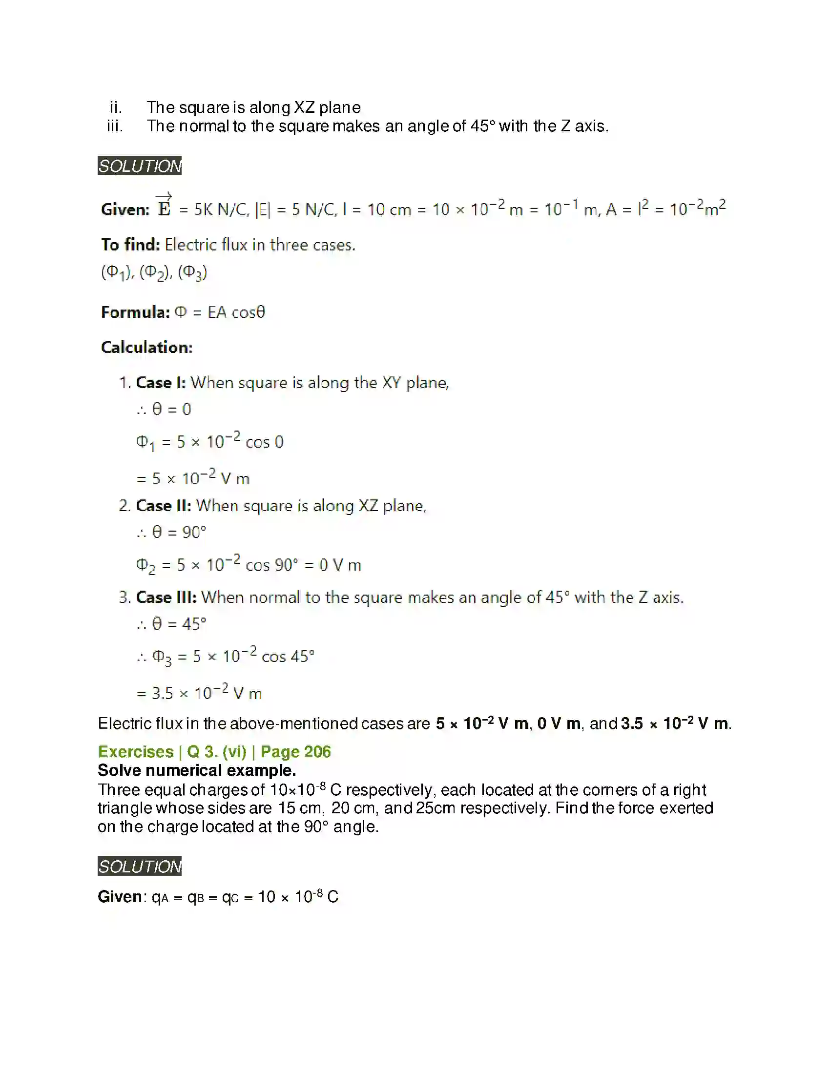 Maharashtra Board Class 11th Physics Electrostatics Solution 12
