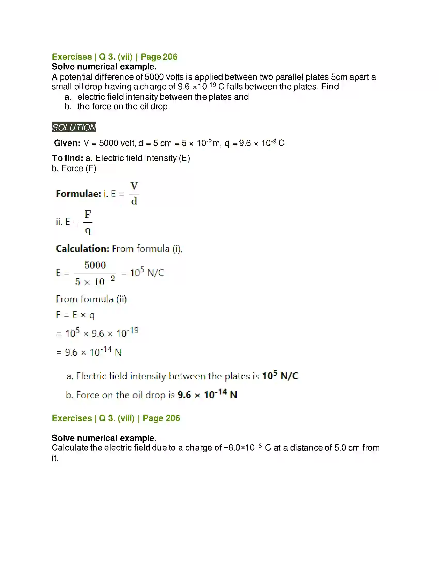 Maharashtra Board Class 11th Physics Electrostatics Solution 14