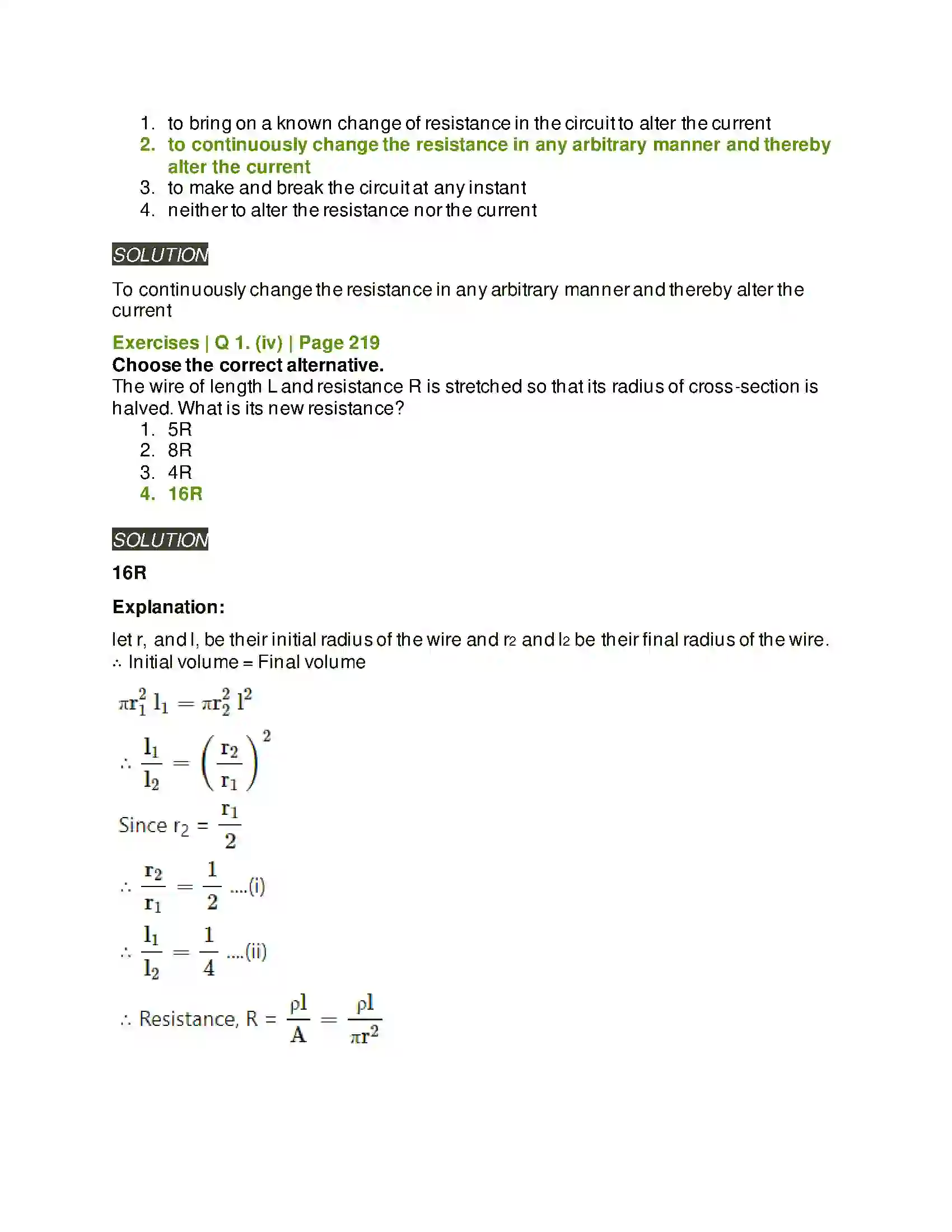 Maharashtra Board Class 11th Physics Electric Current Through Conductors Solution 2