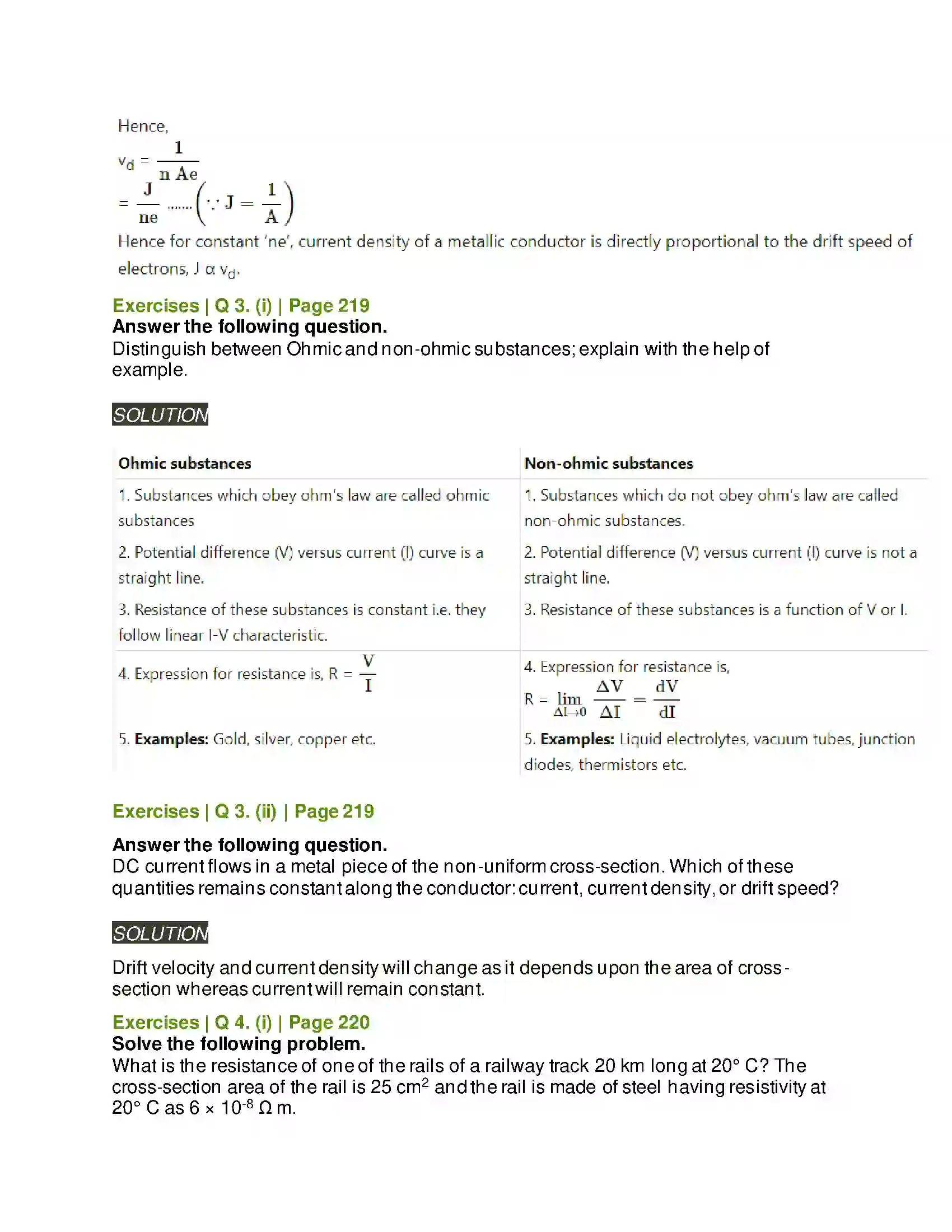Maharashtra Board Class 11th Physics Electric Current Through Conductors Solution 8