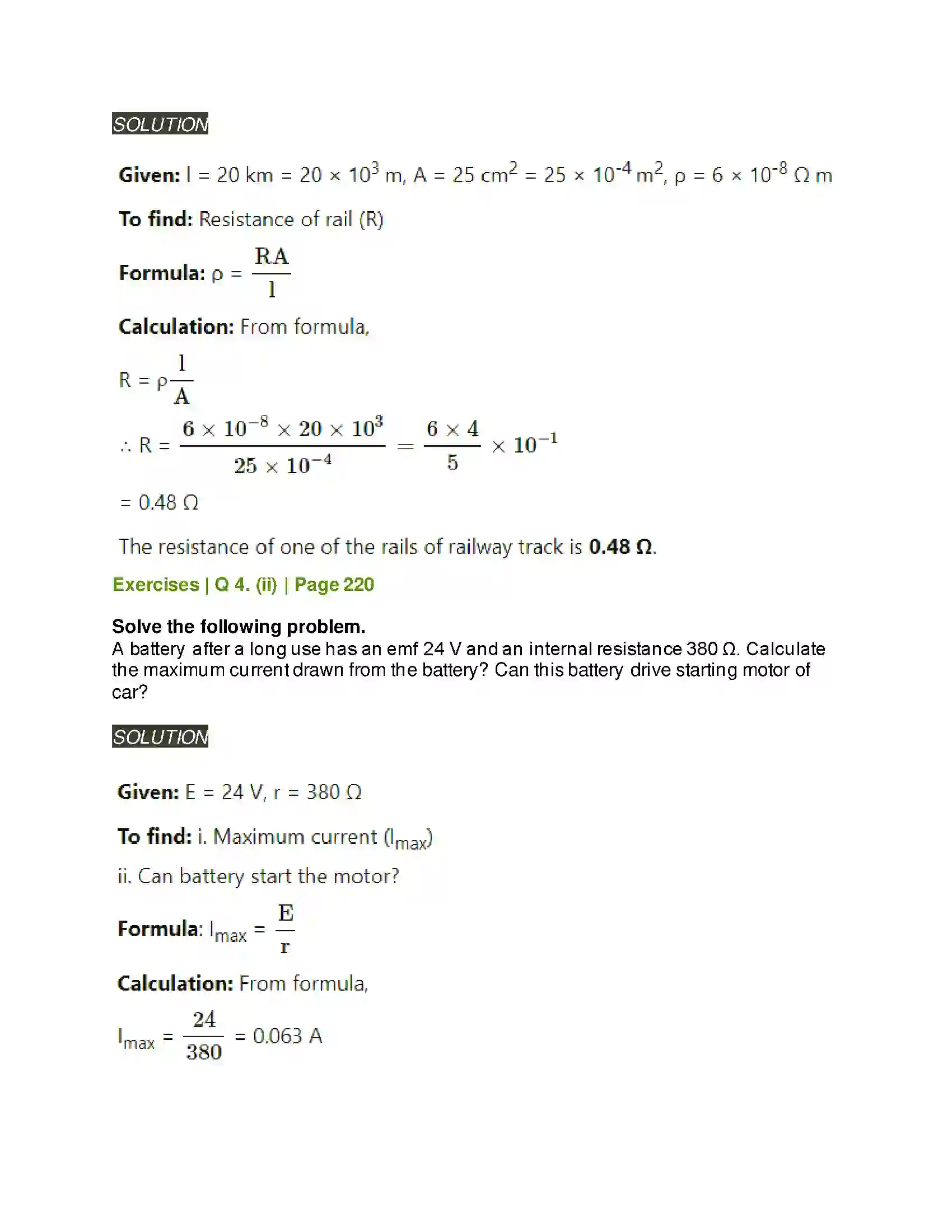 Maharashtra Board Class 11th Physics Electric Current Through Conductors Solution 9