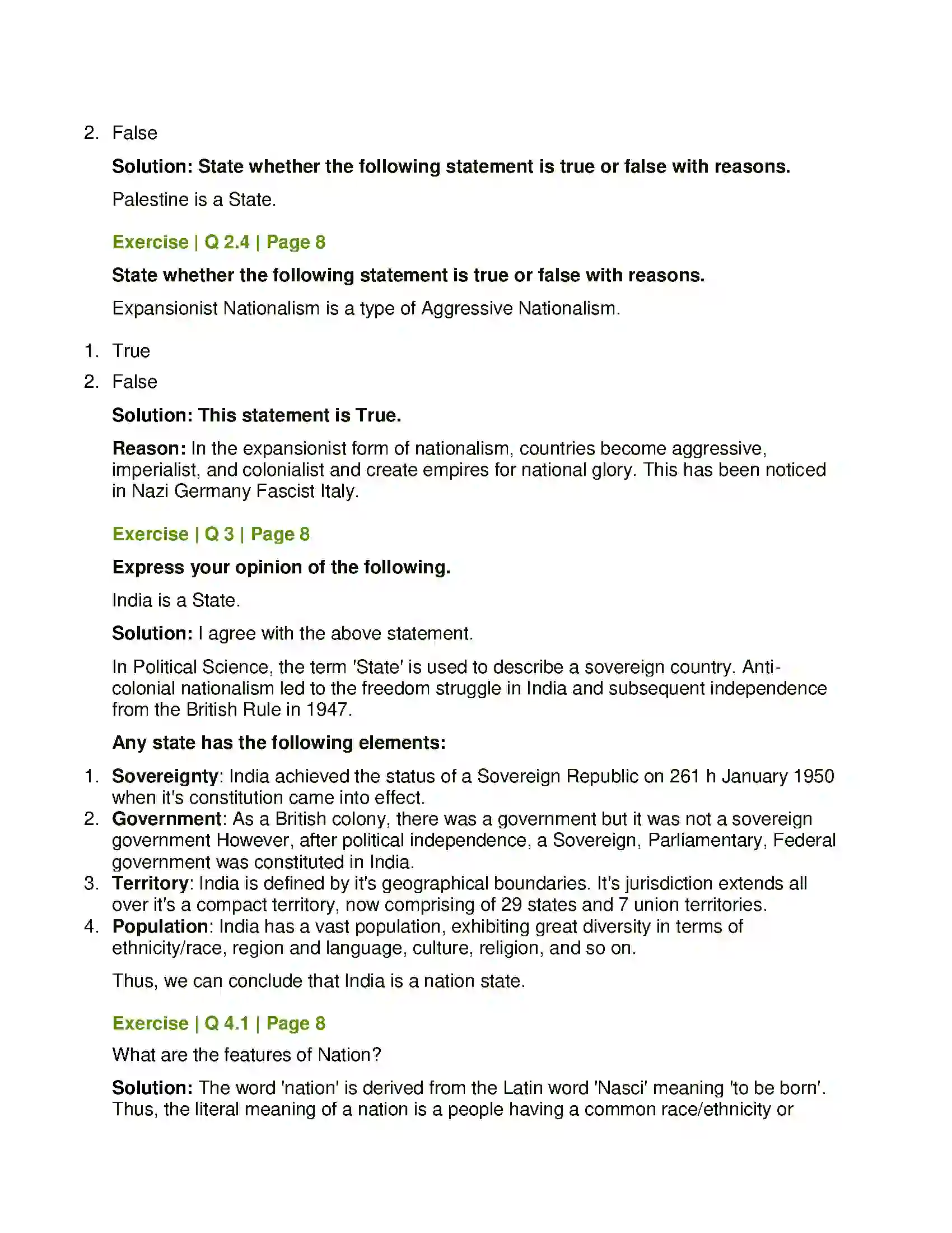 Maharashtra Board Class 11th Political Science The State Solution 3