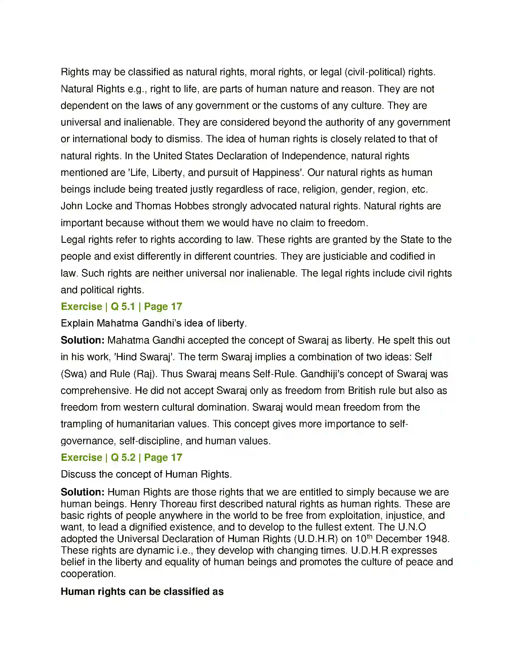 Maharashtra Board Class 11th Political Science Liberty and Rights Solution 4
