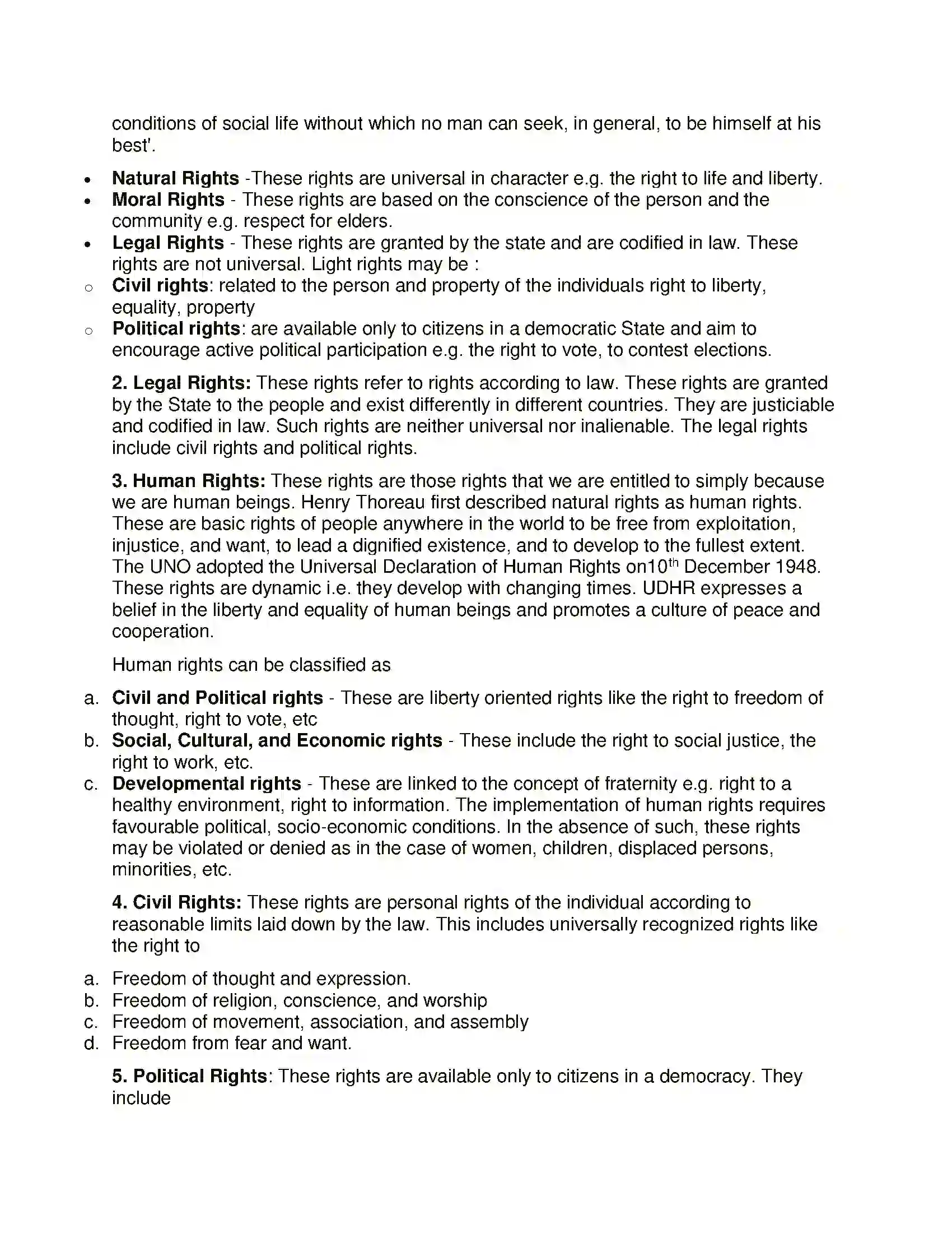 Maharashtra Board Class 11th Political Science Liberty and Rights Solution 6