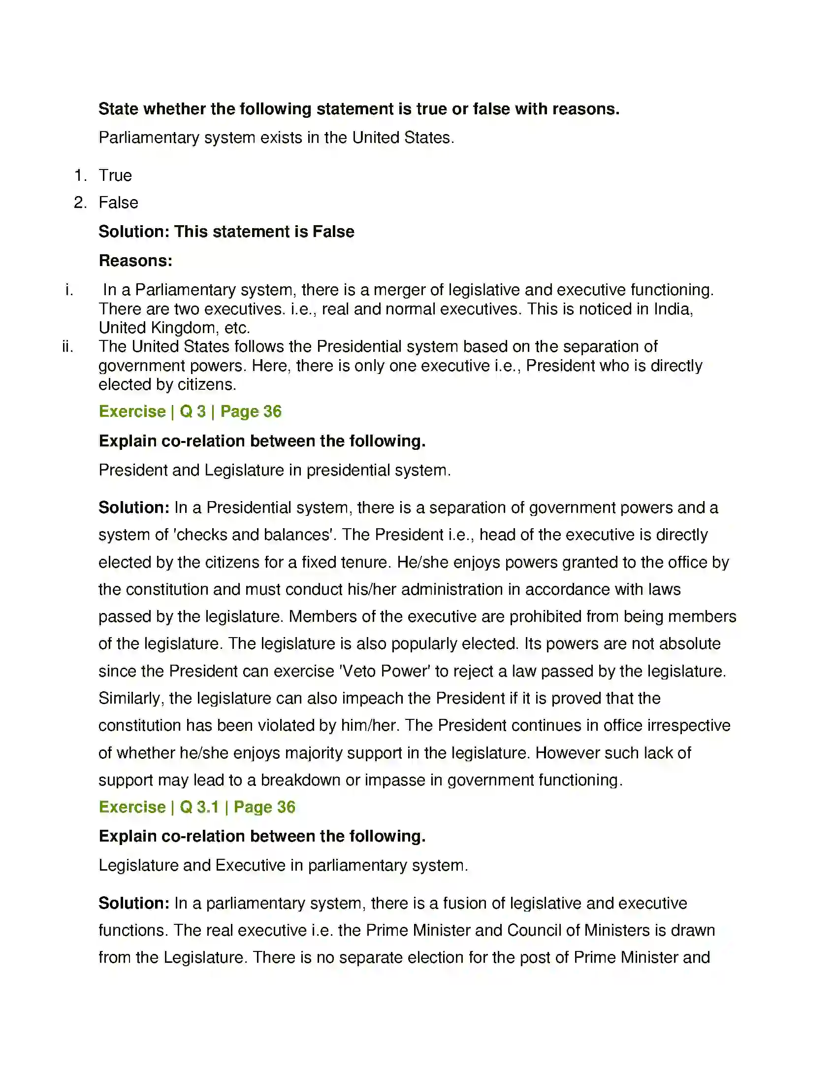 Maharashtra Board Class 11th Political Science Constitutional Government Solution 3