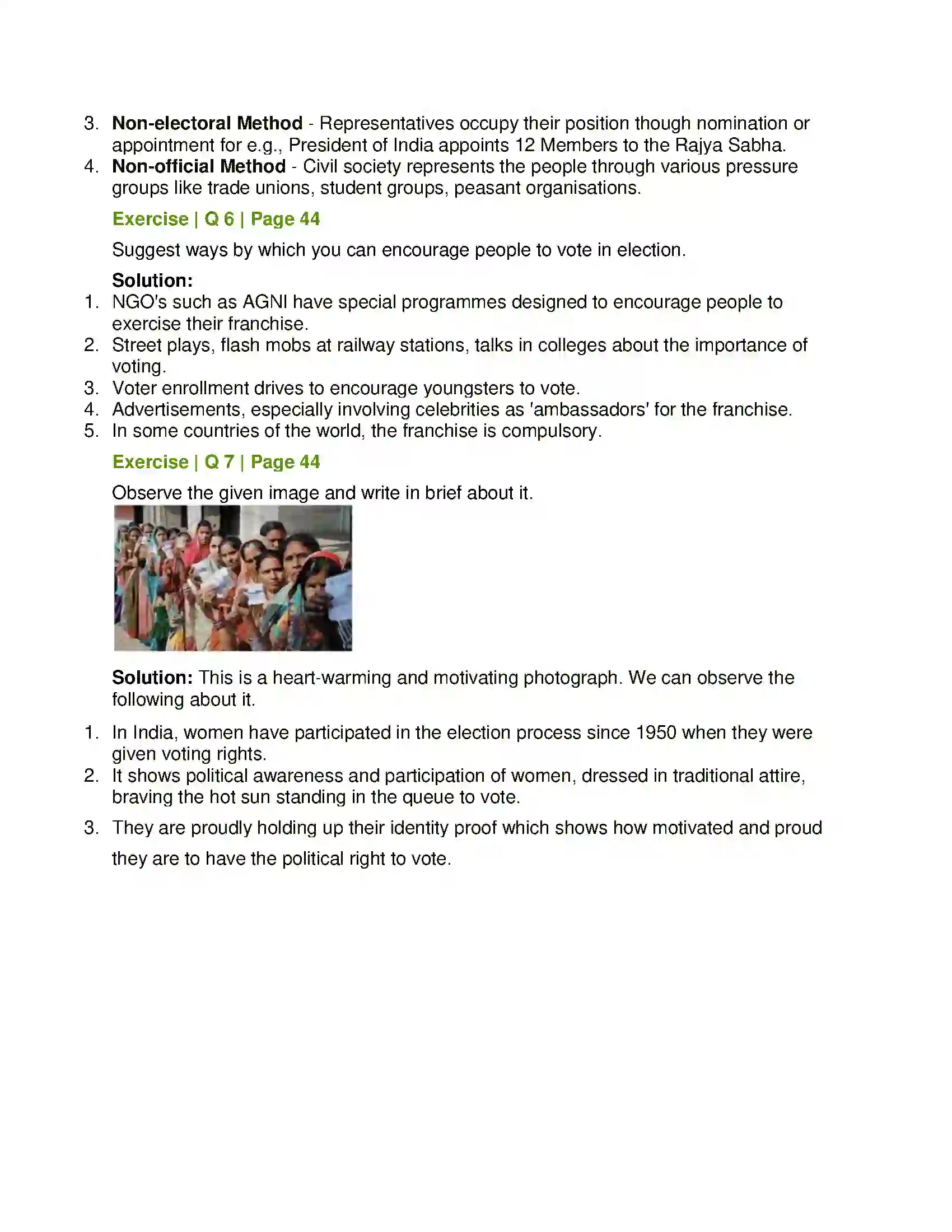 Maharashtra Board Class 11th Political Science Concept of Representation Solution 4