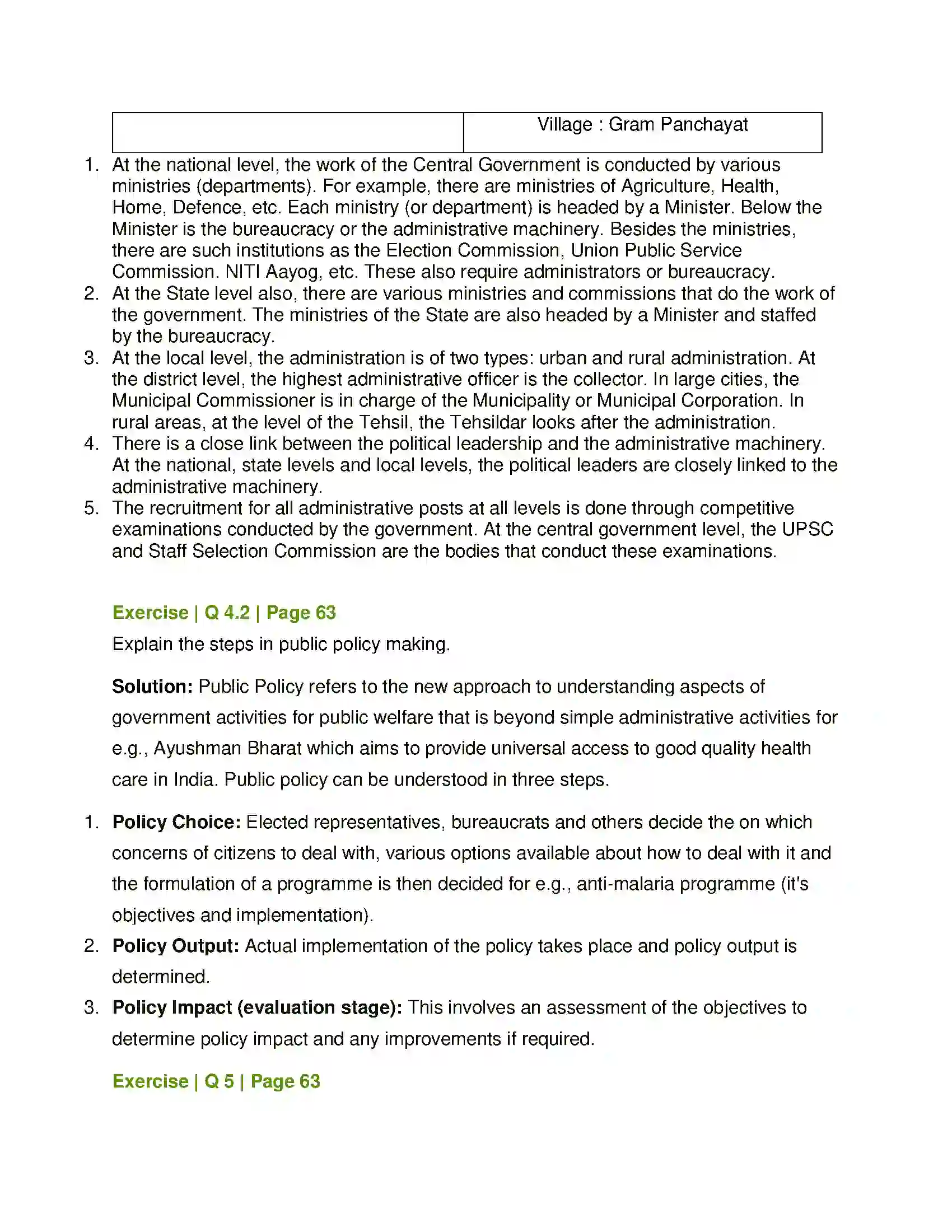 Maharashtra Board Class 11th Political Science Public Administration Solution 4