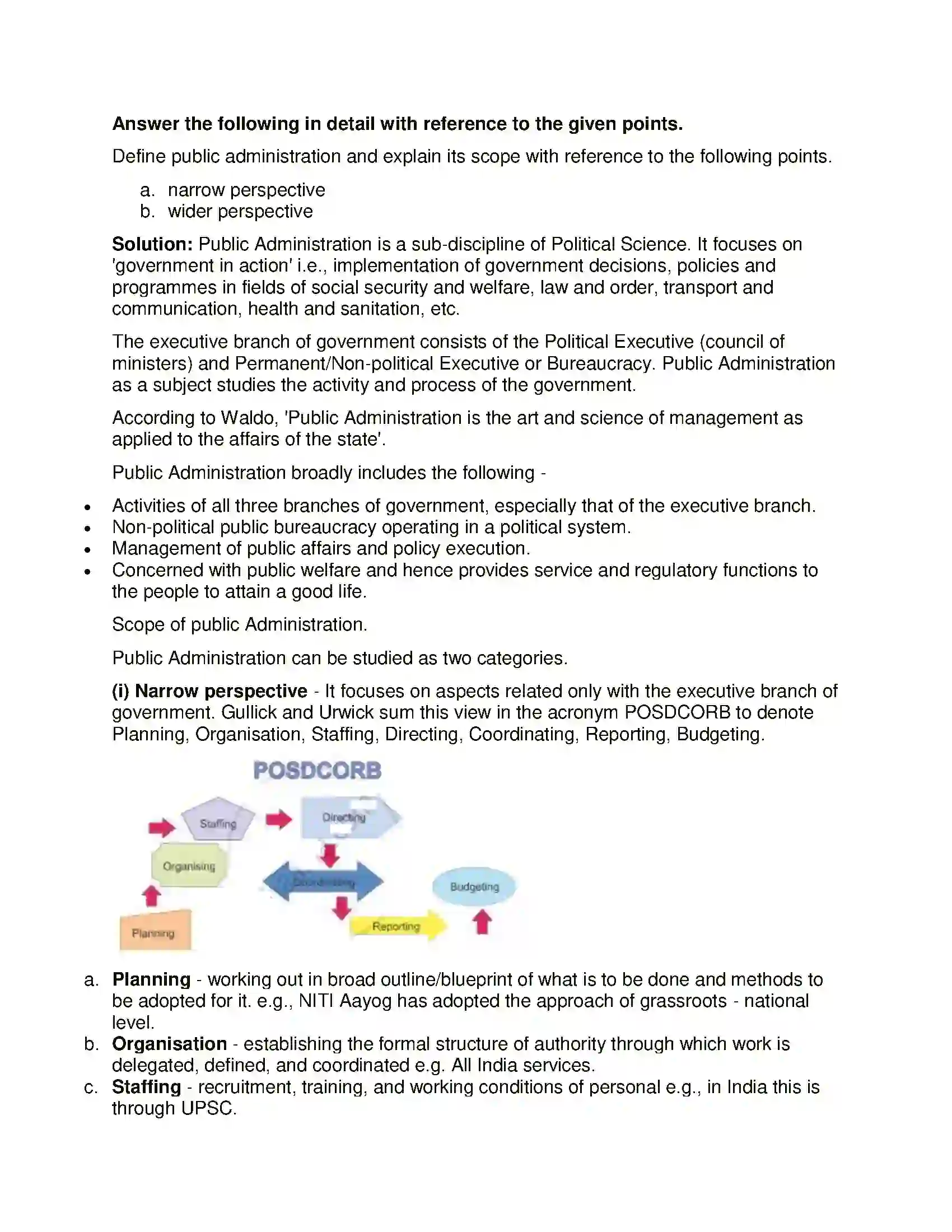 Maharashtra Board Class 11th Political Science Public Administration Solution 5