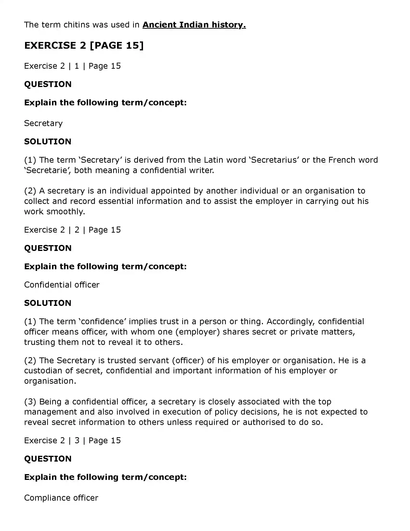 Maharashtra Board Class 11th Secretarial Practice Secretary Solution 15