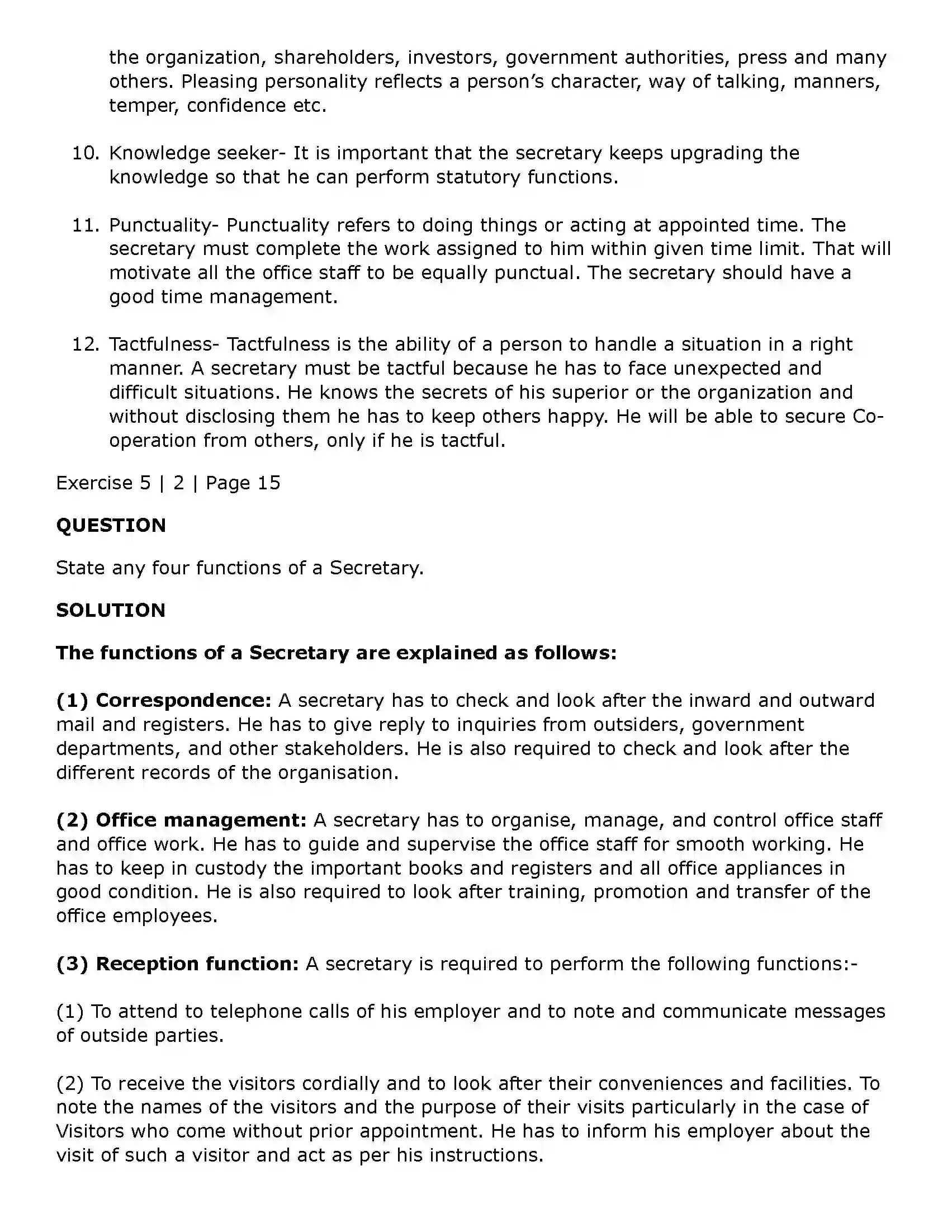 Maharashtra Board Class 11th Secretarial Practice Secretary Solution 24