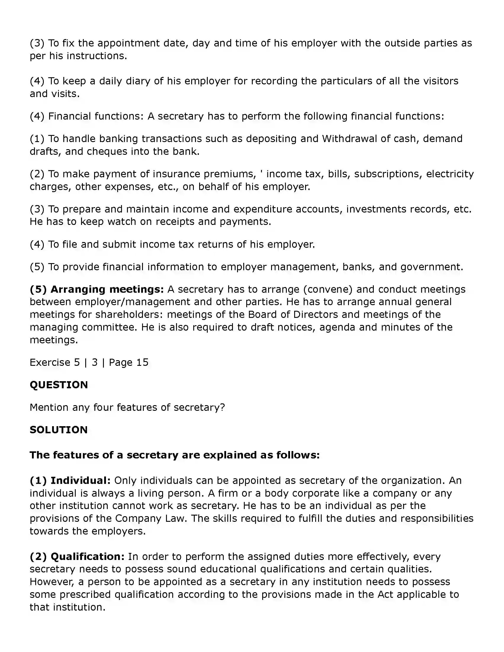 Maharashtra Board Class 11th Secretarial Practice Secretary Solution 25