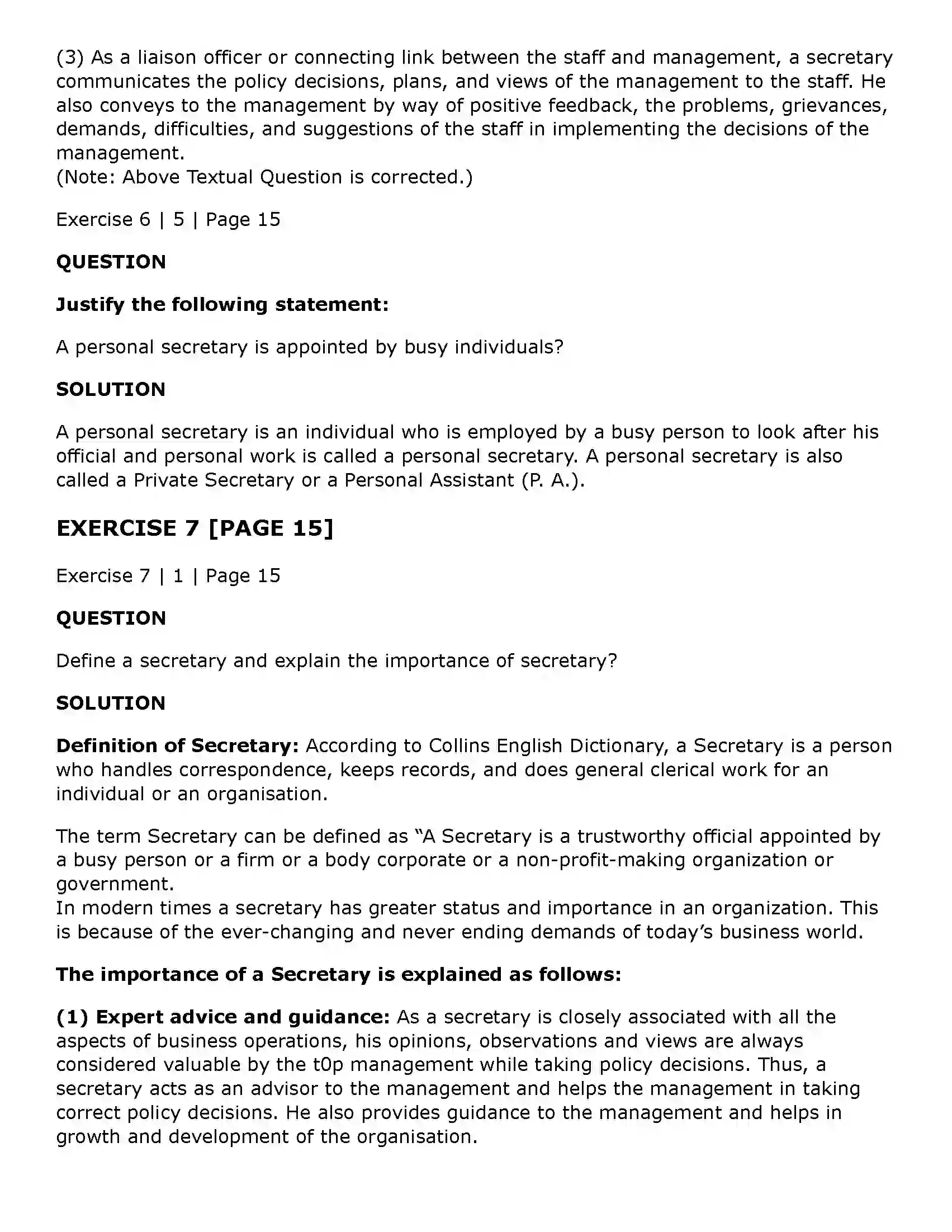 Maharashtra Board Class 11th Secretarial Practice Secretary Solution 29