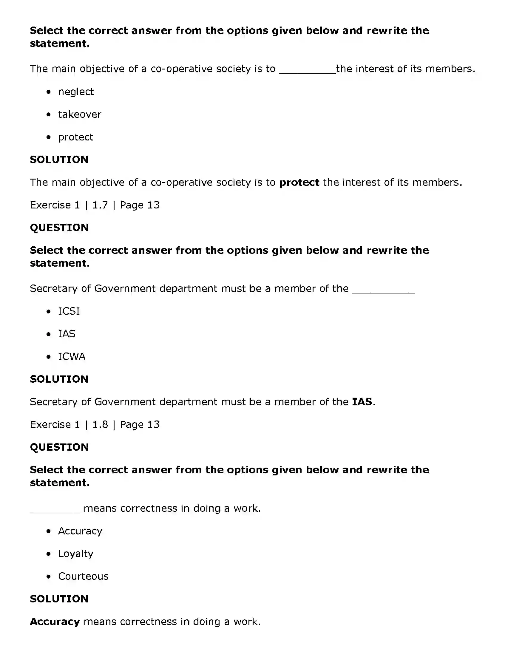 Maharashtra Board Class 11th Secretarial Practice Secretary Solution 3