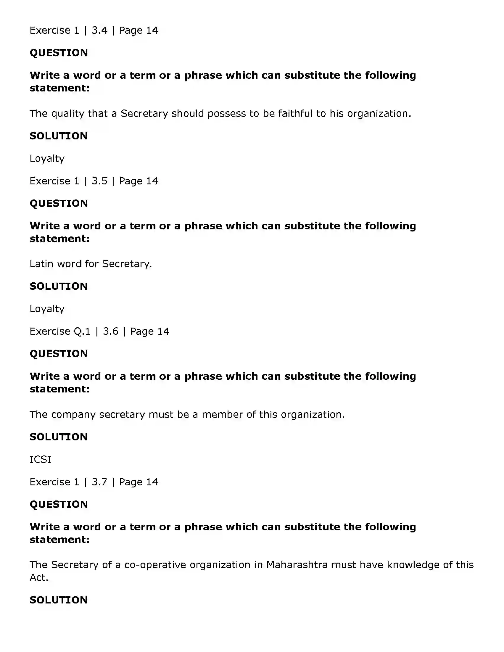 Maharashtra Board Class 11th Secretarial Practice Secretary Solution 6