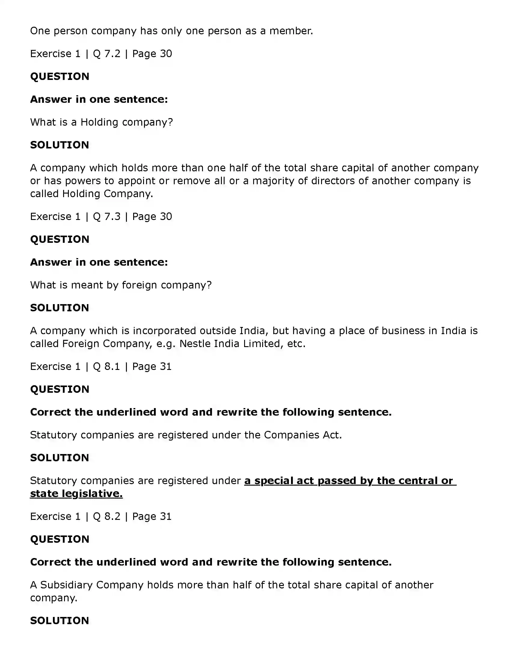 Maharashtra Board Class 11th Secretarial Practice Joint Stock Company Solution 13