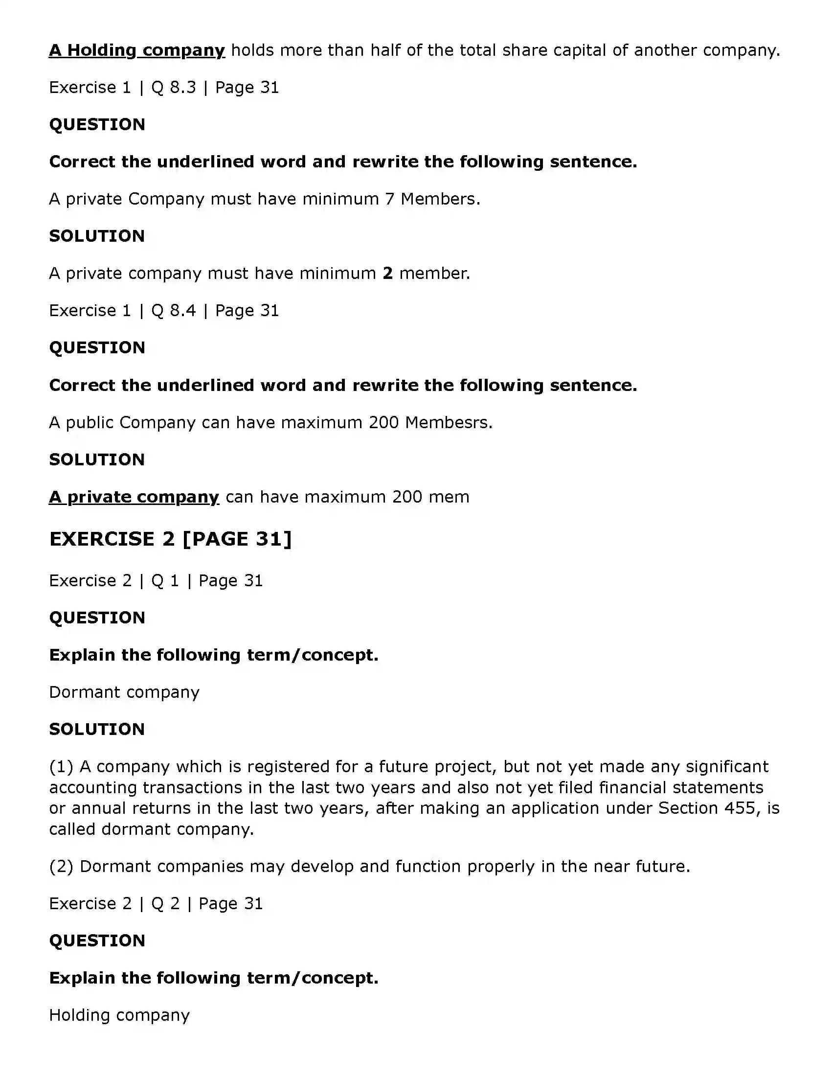 Maharashtra Board Class 11th Secretarial Practice Joint Stock Company Solution 14