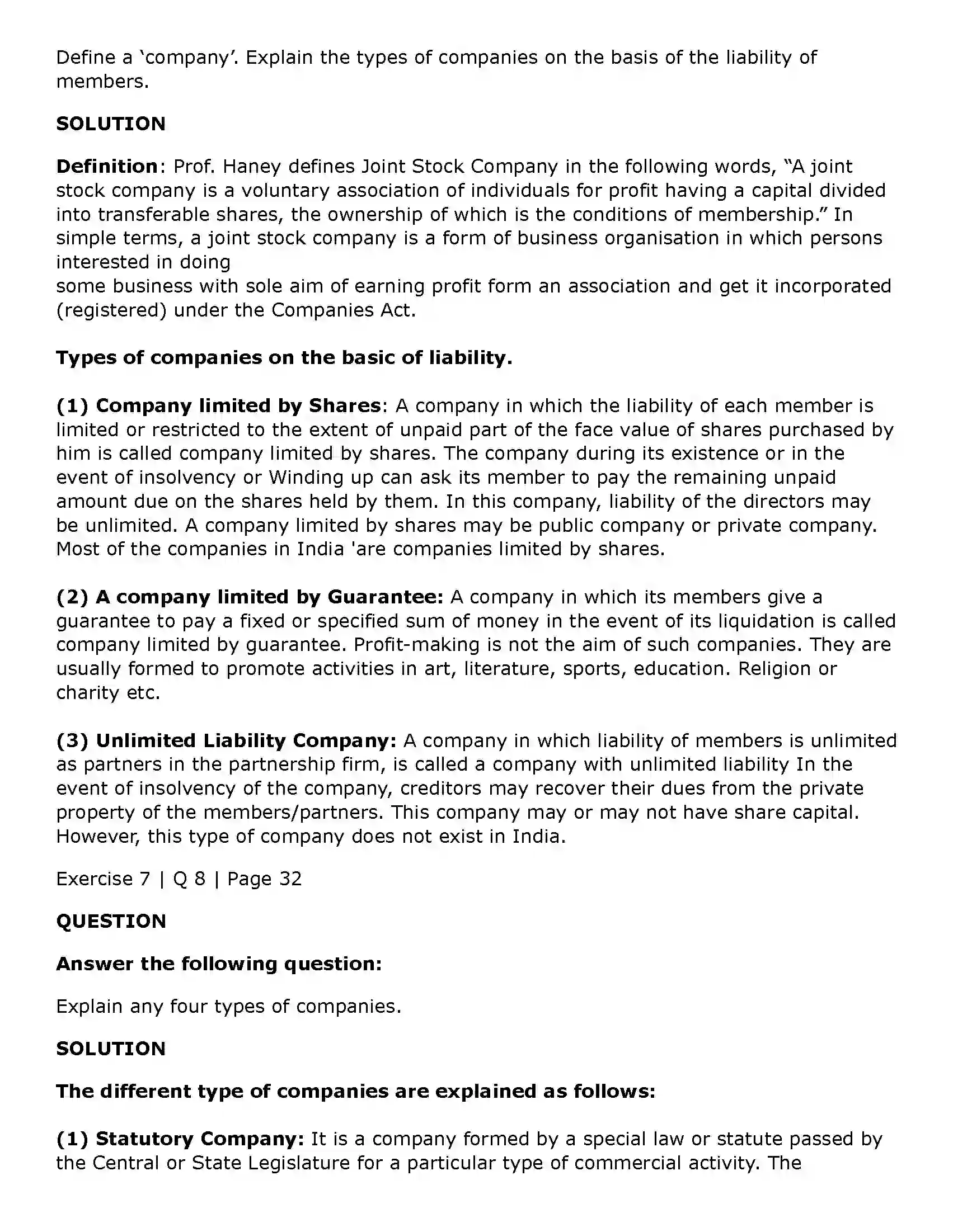 Maharashtra Board Class 11th Secretarial Practice Joint Stock Company Solution 38