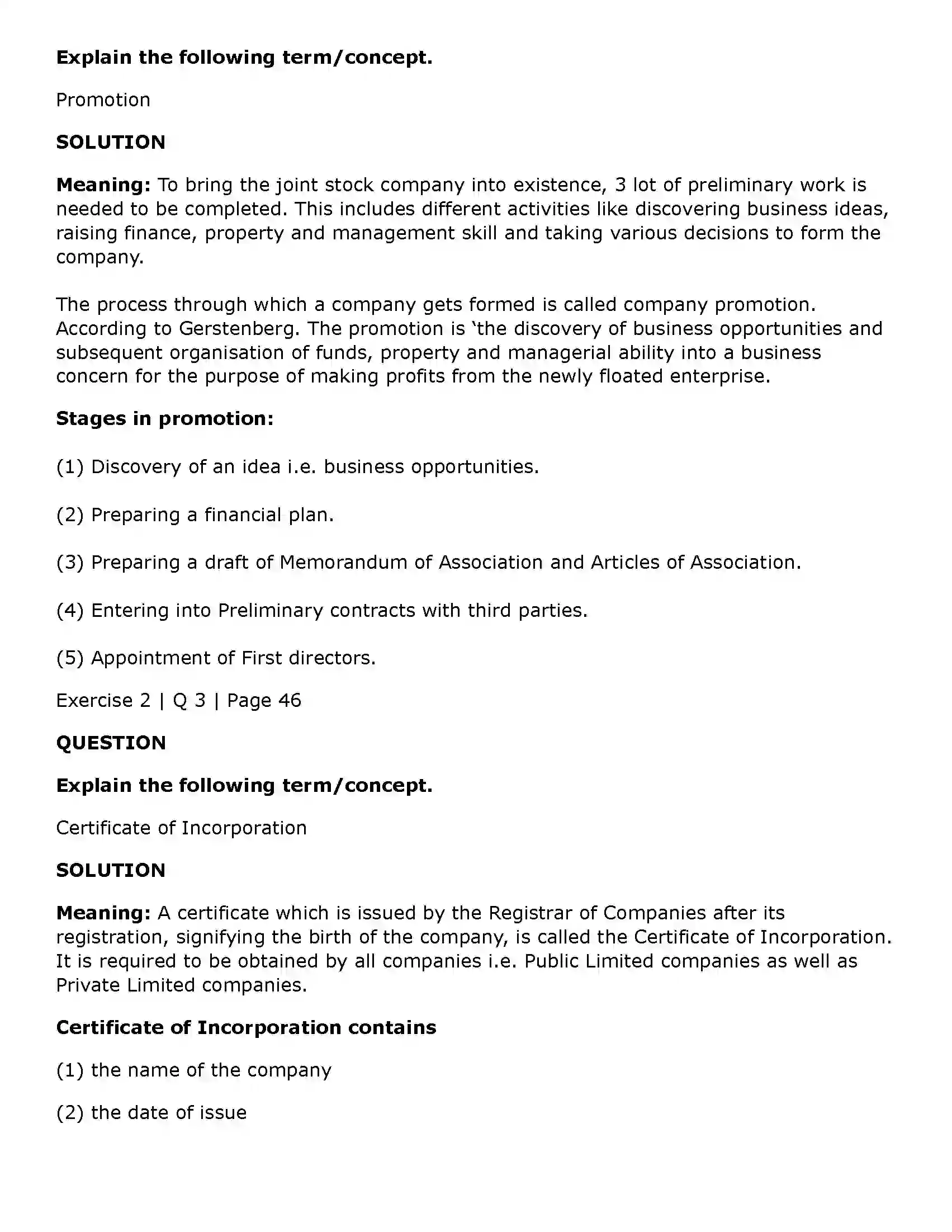 Maharashtra Board Class 11th Secretarial Practice Formation of a Company Solution 16