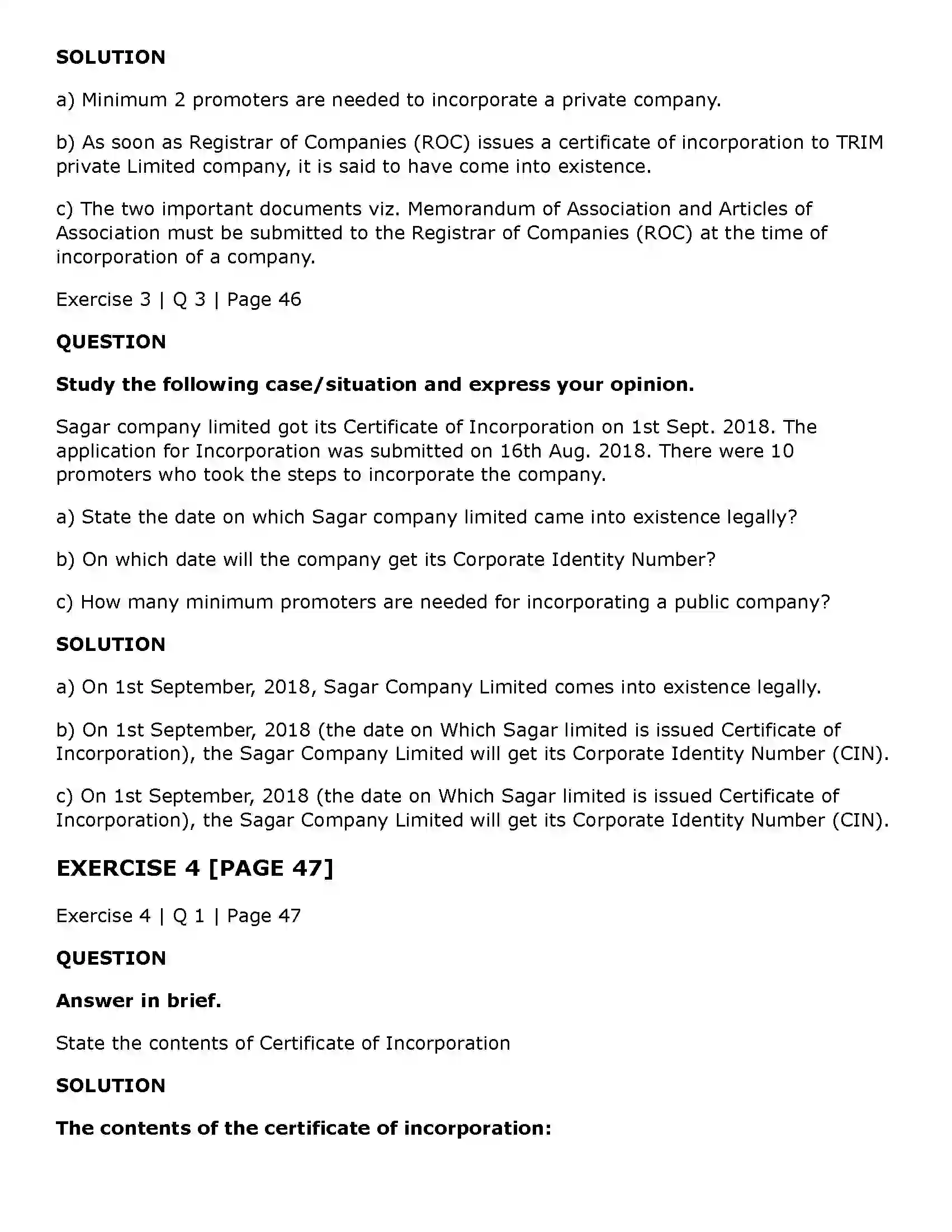 Maharashtra Board Class 11th Secretarial Practice Formation of a Company Solution 19