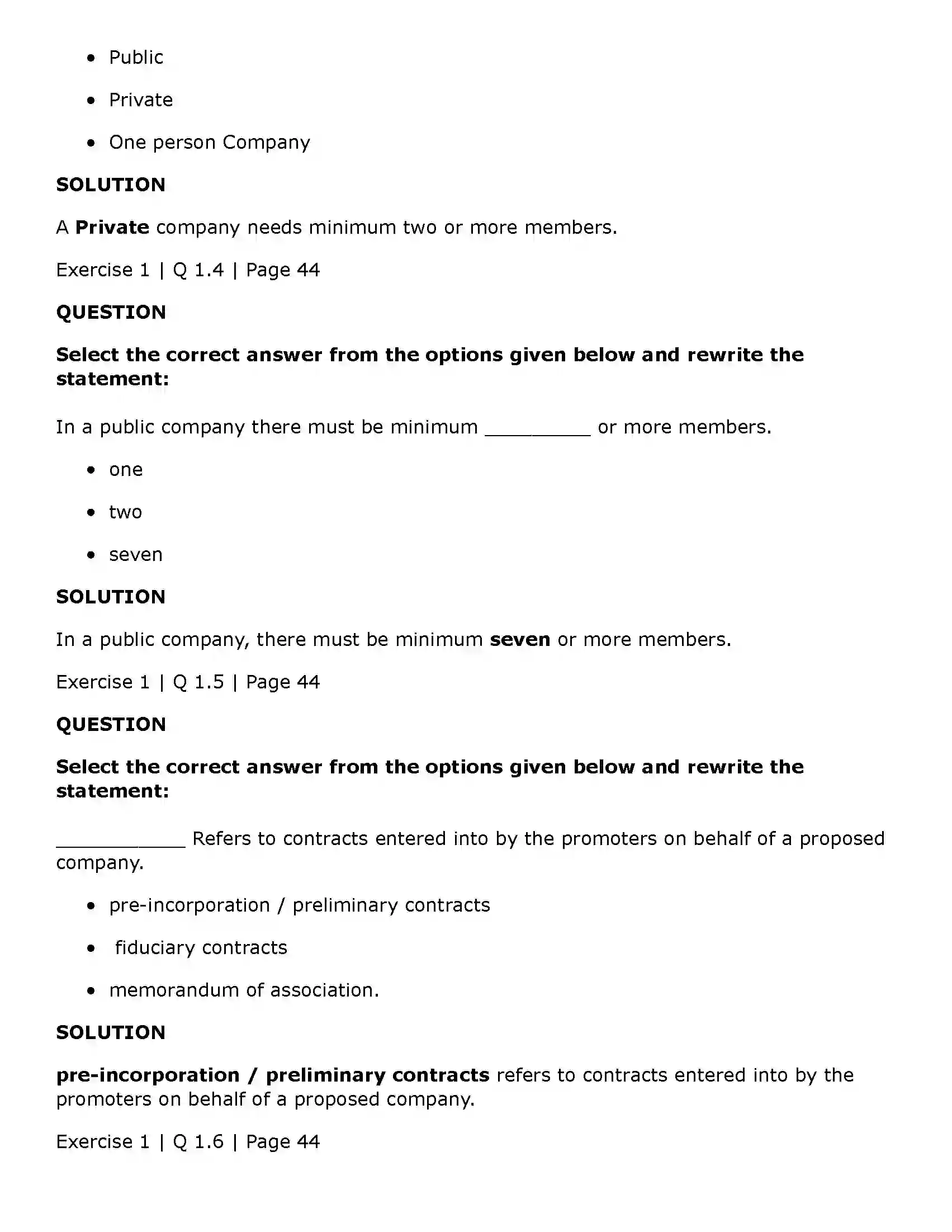 Maharashtra Board Class 11th Secretarial Practice Formation of a Company Solution 2