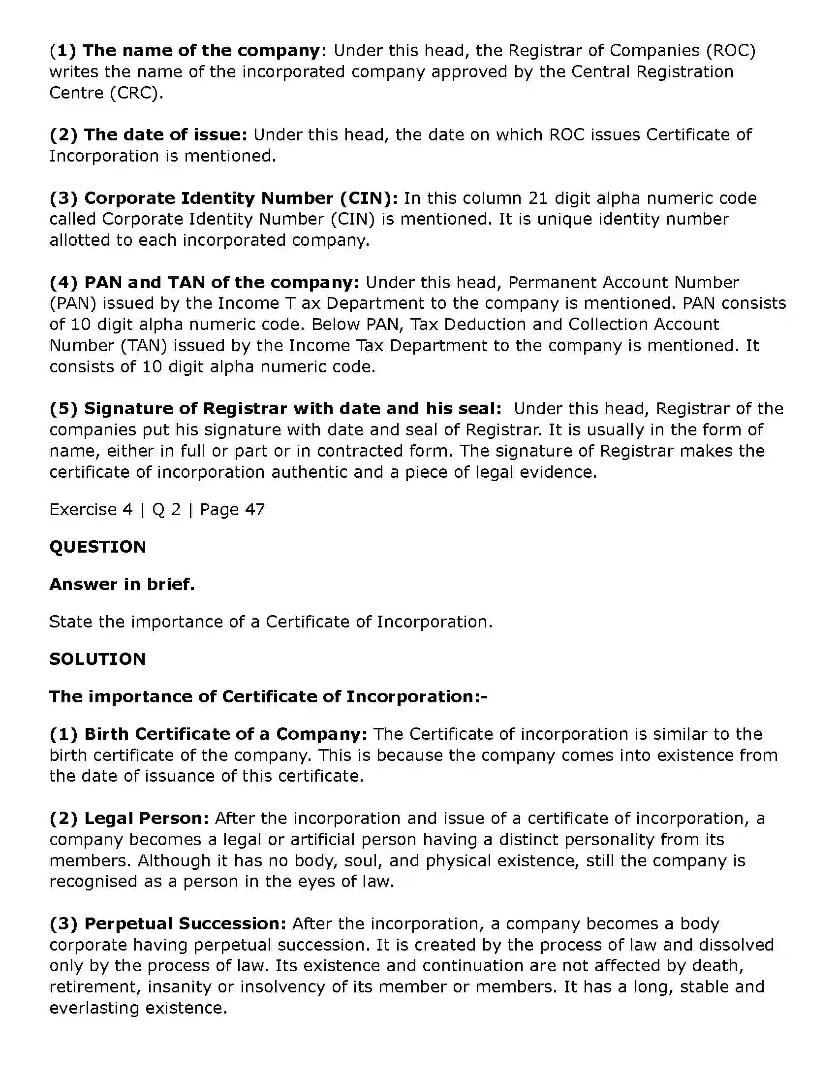 Maharashtra Board Class 11th Secretarial Practice Formation of a Company Solution 20