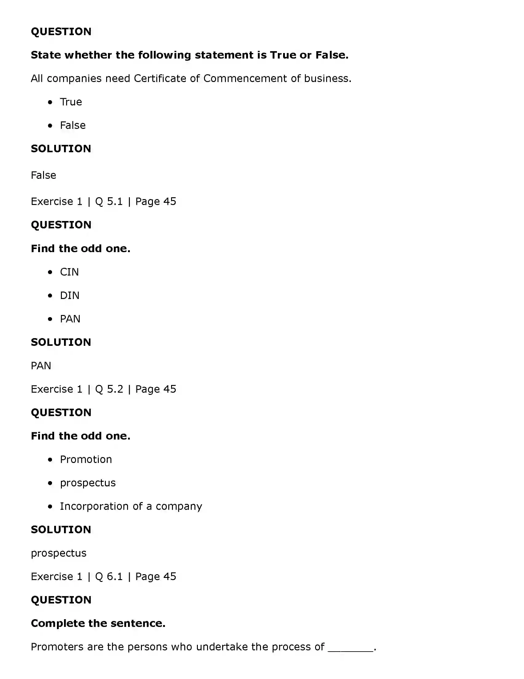 Maharashtra Board Class 11th Secretarial Practice Formation of a Company Solution 9