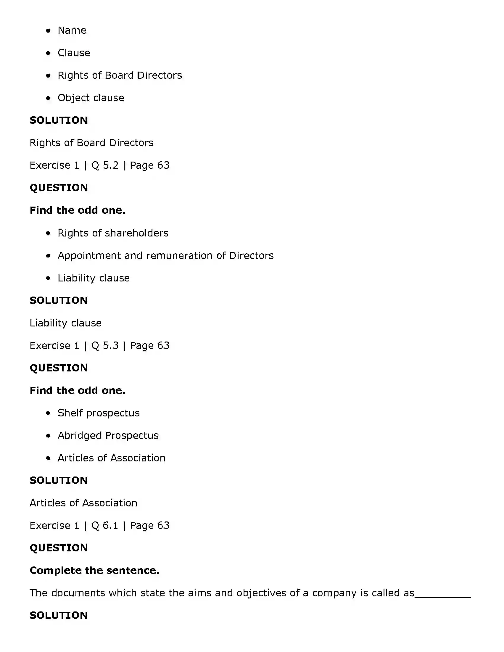 Maharashtra Board Class 11th Secretarial Practice Documents Related to Formation of a Company Solution 16