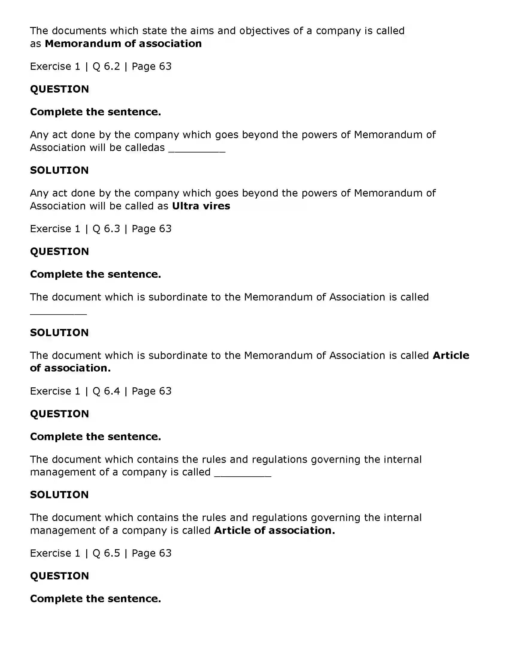 Maharashtra Board Class 11th Secretarial Practice Documents Related to Formation of a Company Solution 17