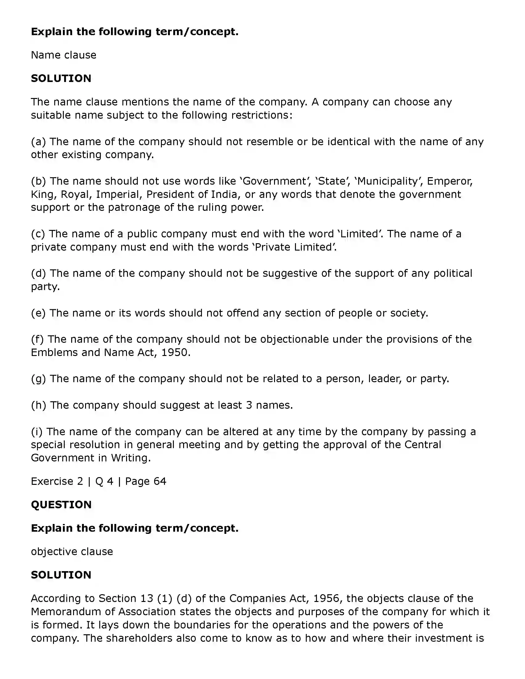 Maharashtra Board Class 11th Secretarial Practice Documents Related to Formation of a Company Solution 23