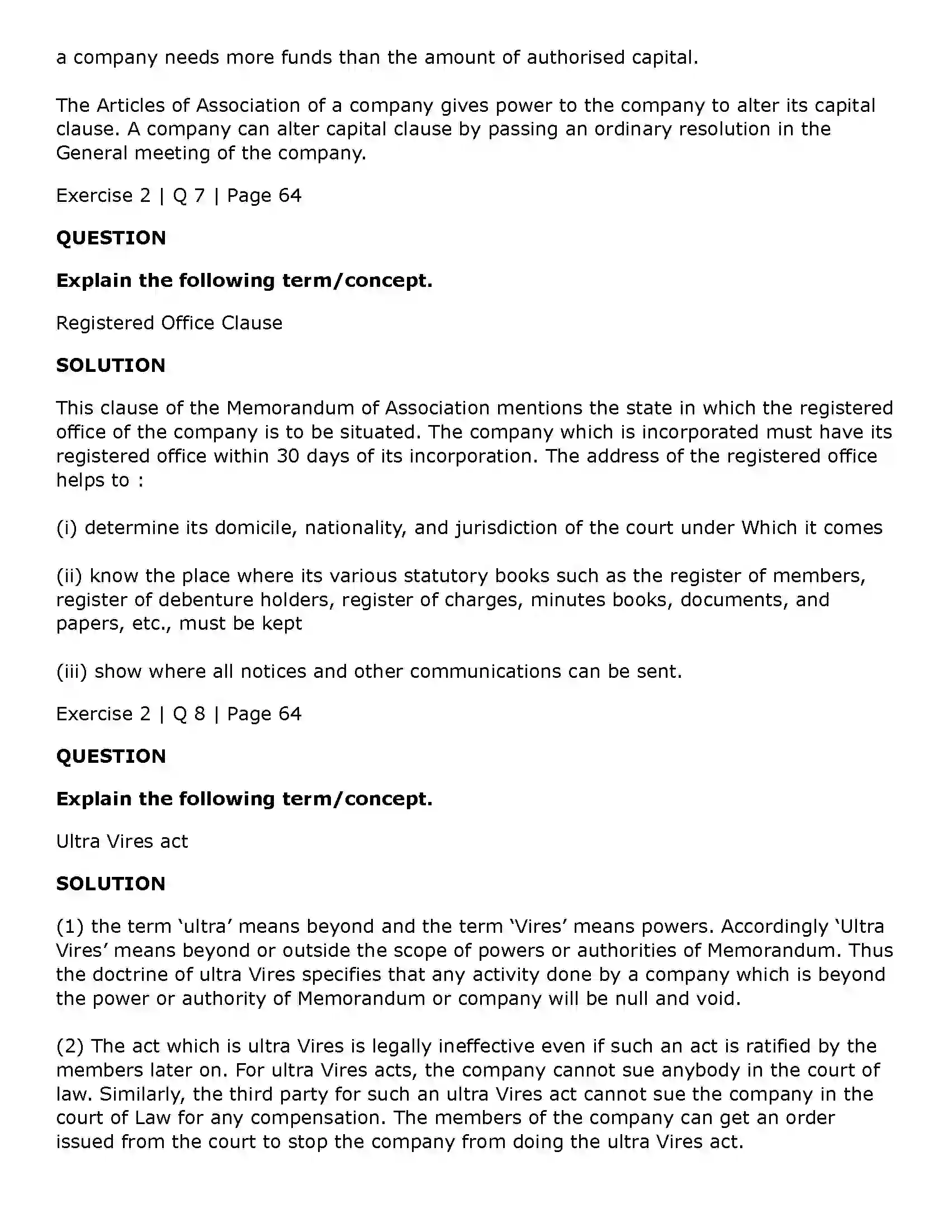 Maharashtra Board Class 11th Secretarial Practice Documents Related to Formation of a Company Solution 25