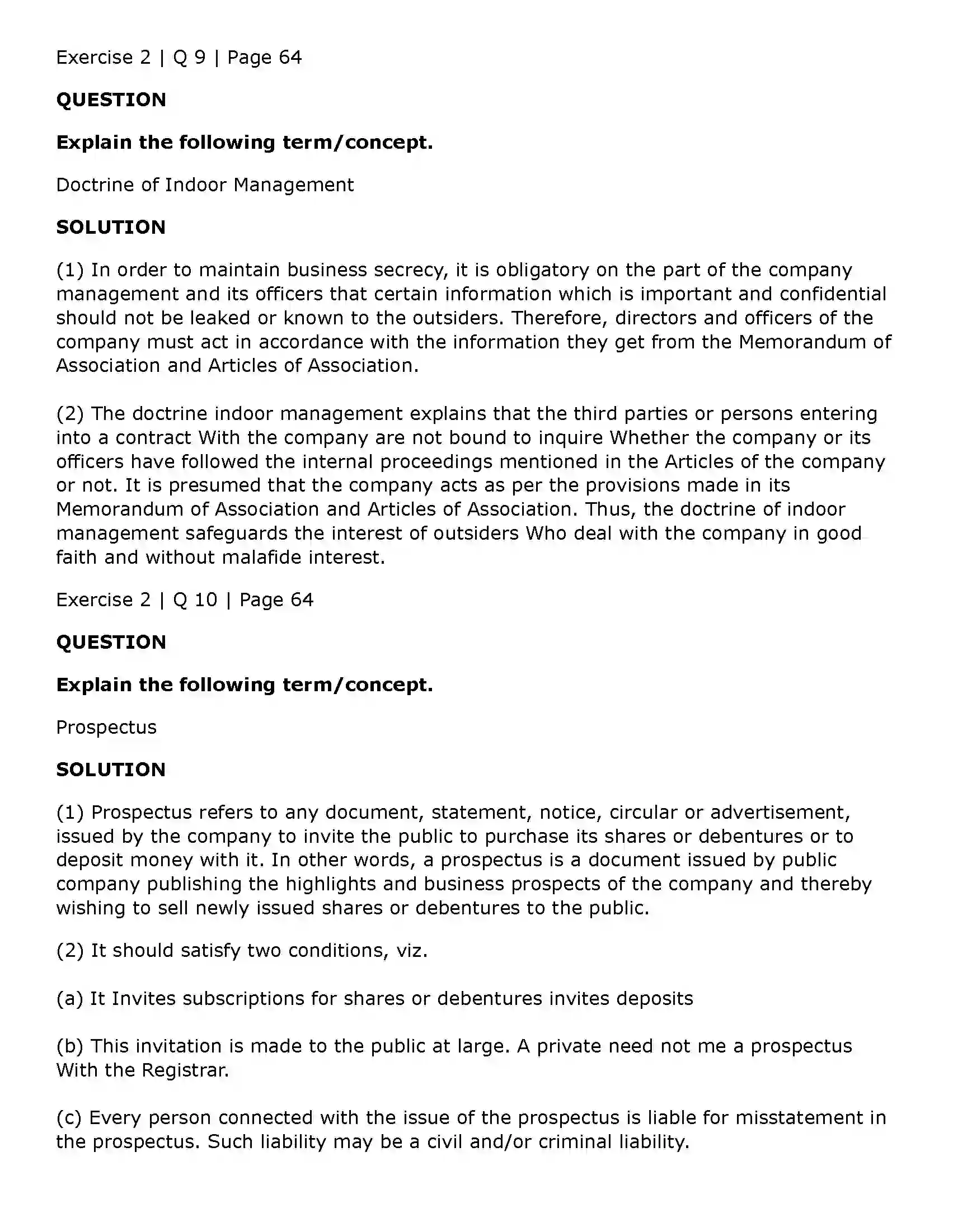 Maharashtra Board Class 11th Secretarial Practice Documents Related to Formation of a Company Solution 26