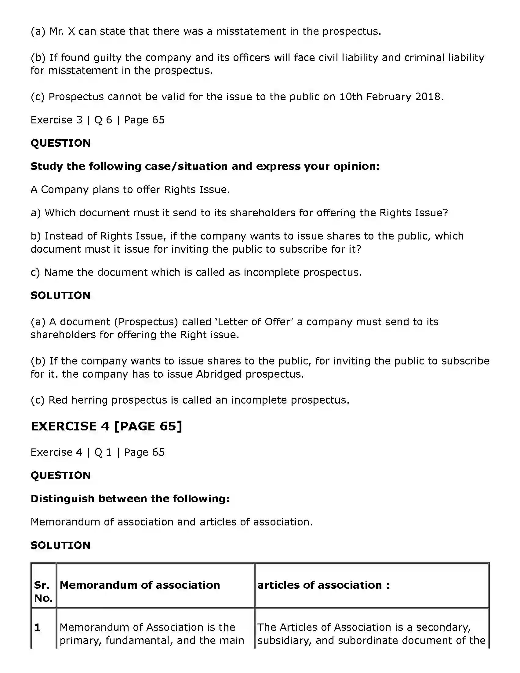 Maharashtra Board Class 11th Secretarial Practice Documents Related to Formation of a Company Solution 32