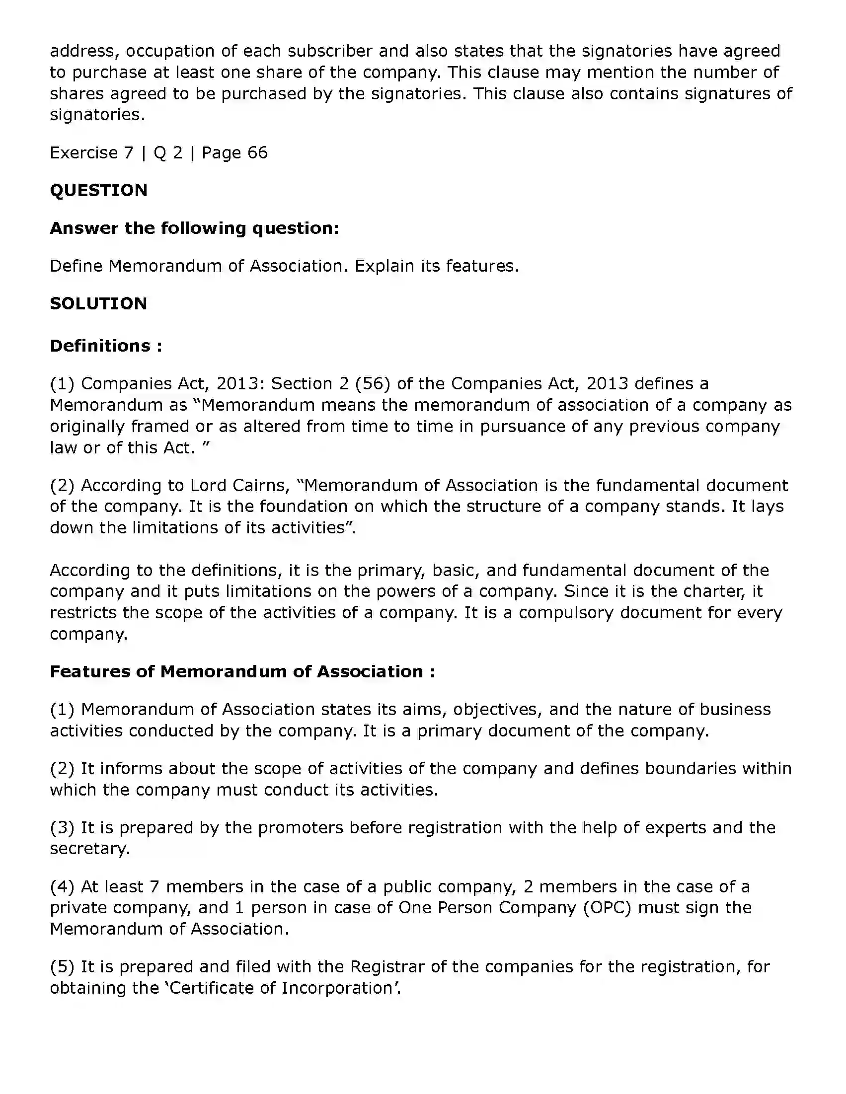 Maharashtra Board Class 11th Secretarial Practice Documents Related to Formation of a Company Solution 43