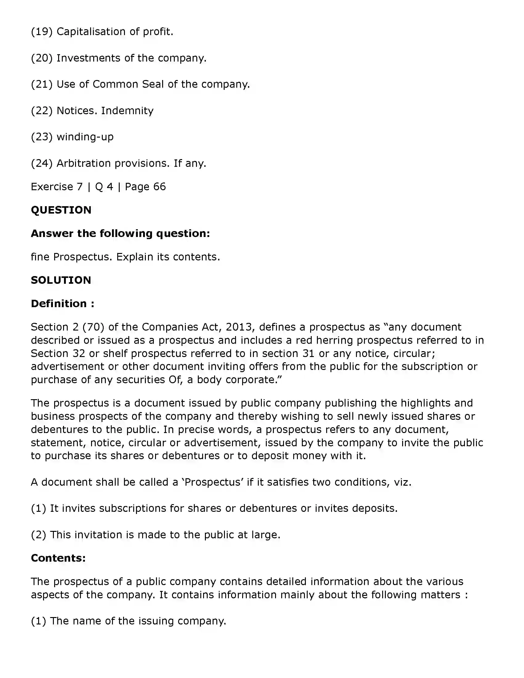 Maharashtra Board Class 11th Secretarial Practice Documents Related to Formation of a Company Solution 46